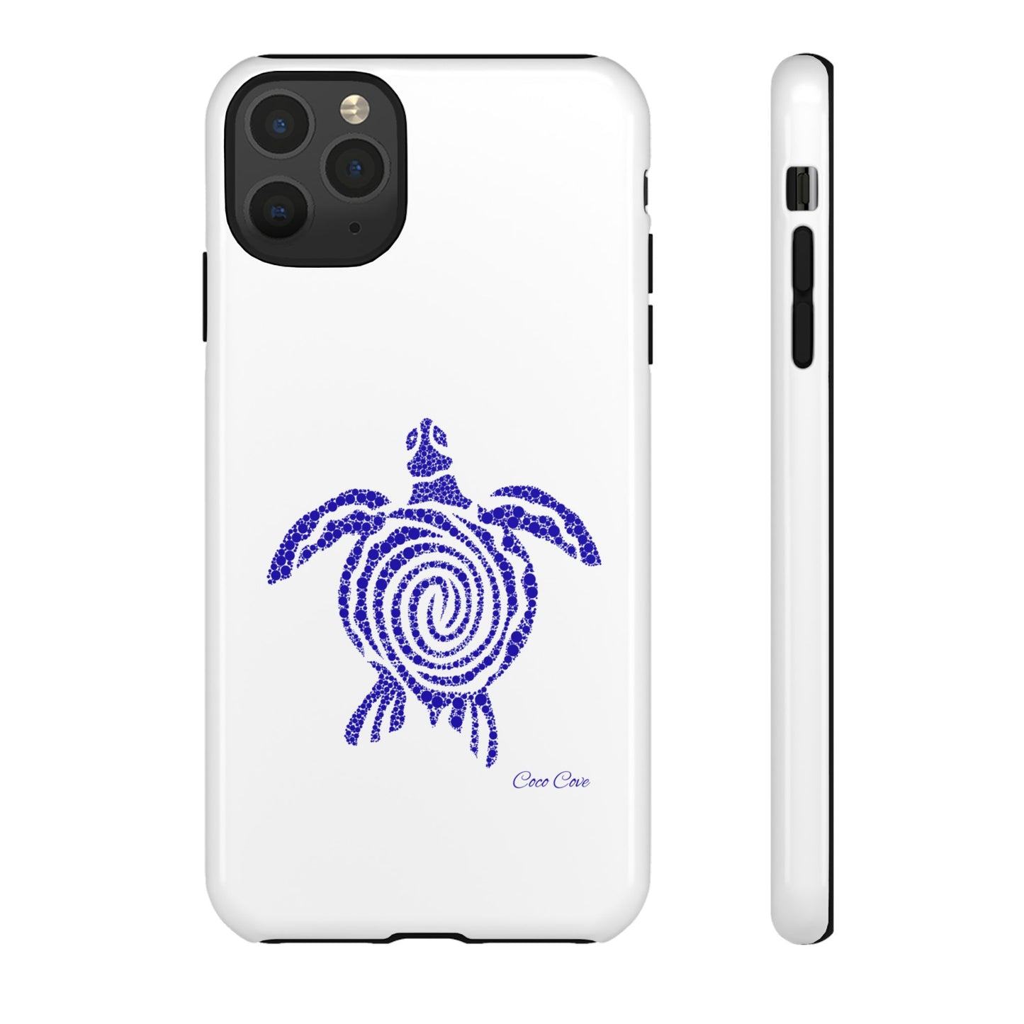 Sea Turtle Spiral Phone Case — Blue Tribal Turtle iPhone Cover