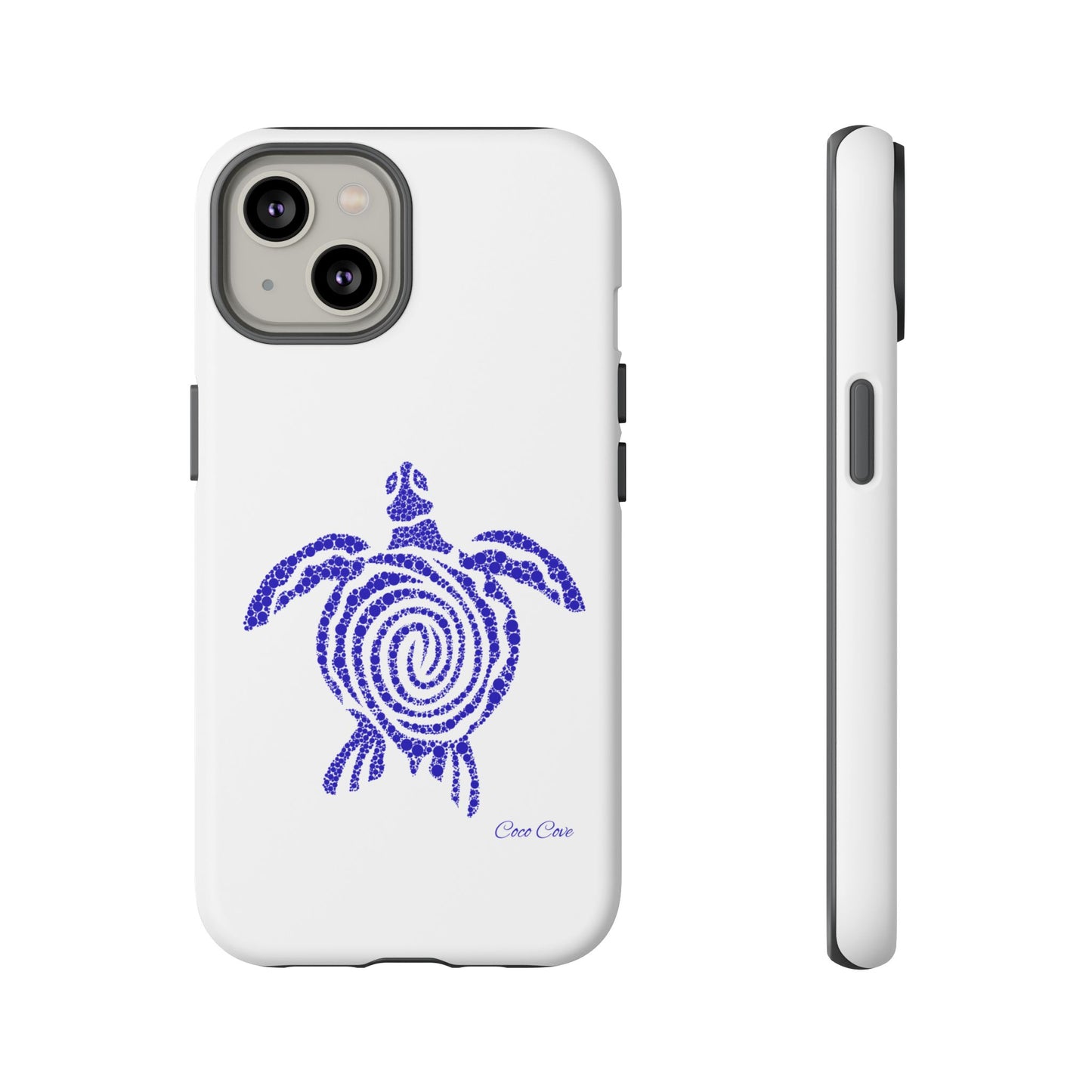 Sea Turtle Spiral Phone Case — Blue Tribal Turtle iPhone Cover