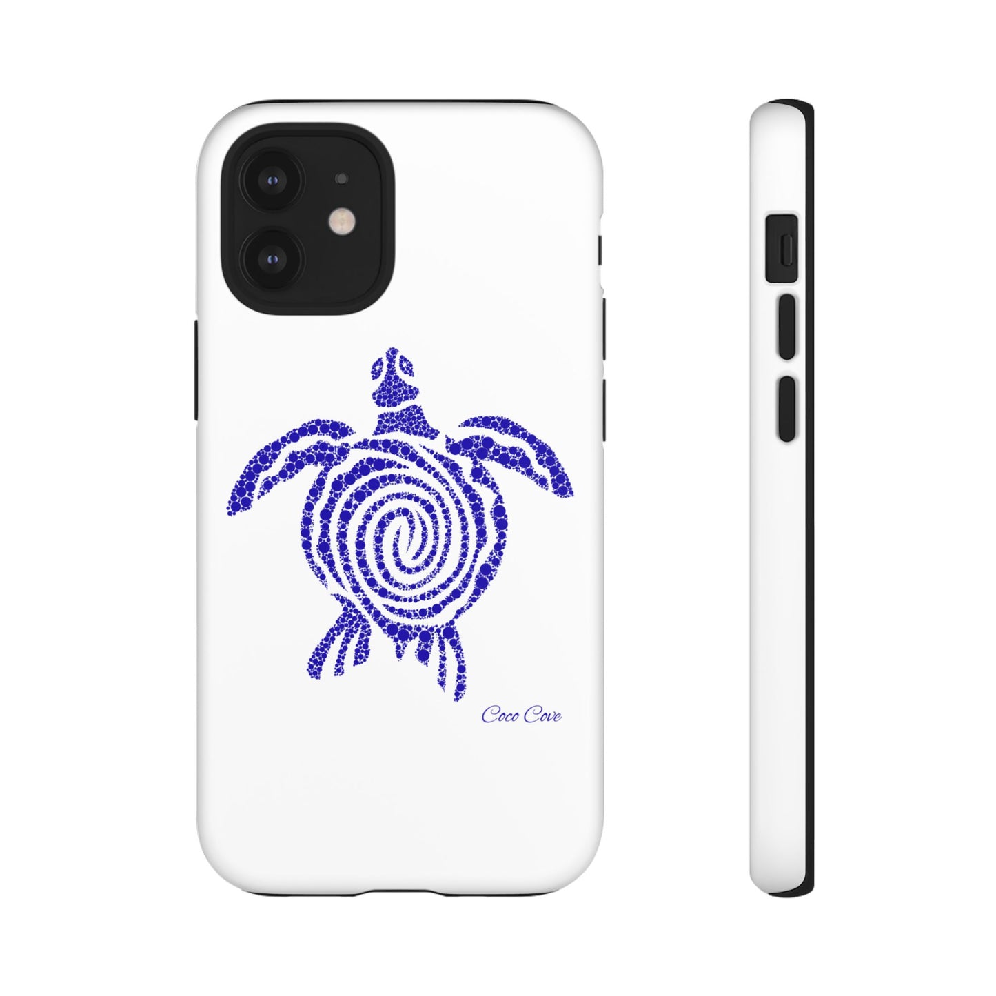 Sea Turtle Spiral Phone Case — Blue Tribal Turtle iPhone Cover