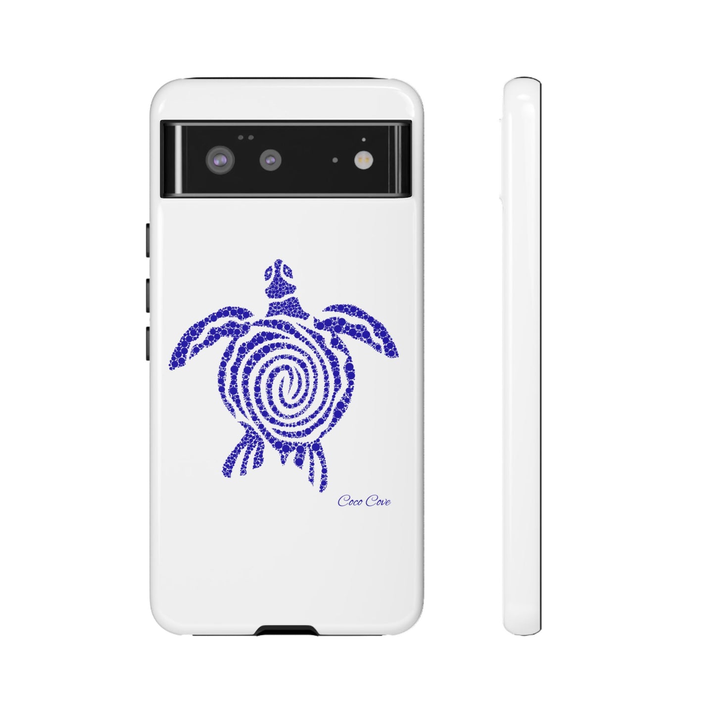 Sea Turtle Spiral Phone Case — Blue Tribal Turtle iPhone Cover