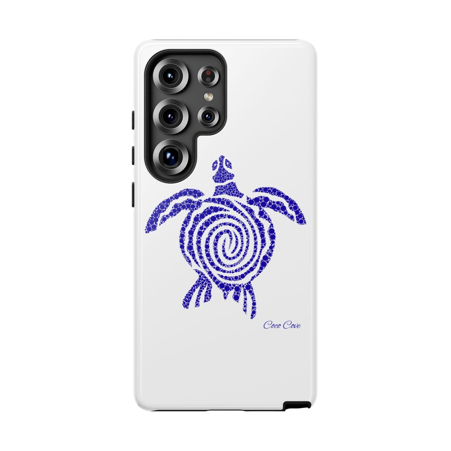 Sea Turtle Spiral Phone Case — Blue Tribal Turtle iPhone Cover