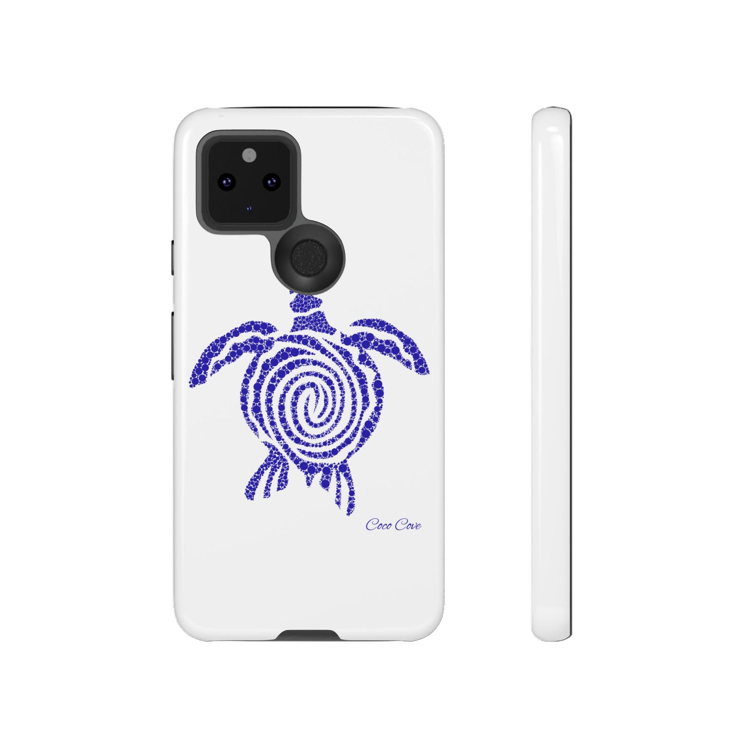 Sea Turtle Spiral Phone Case — Blue Tribal Turtle iPhone Cover