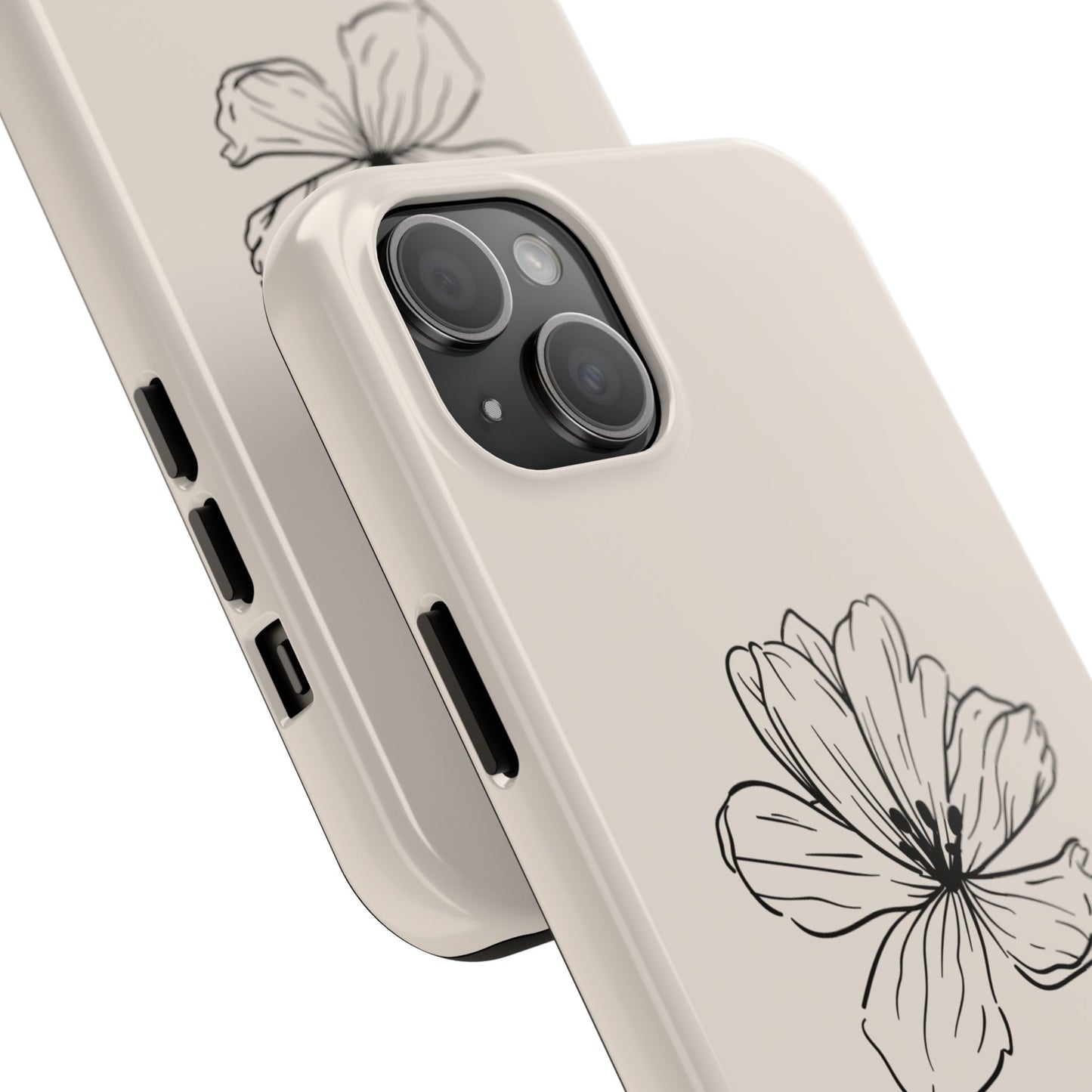 Floral 'I'll Be By The Ocean' Tough Phone Case — Minimal Beach-Inspired Protection