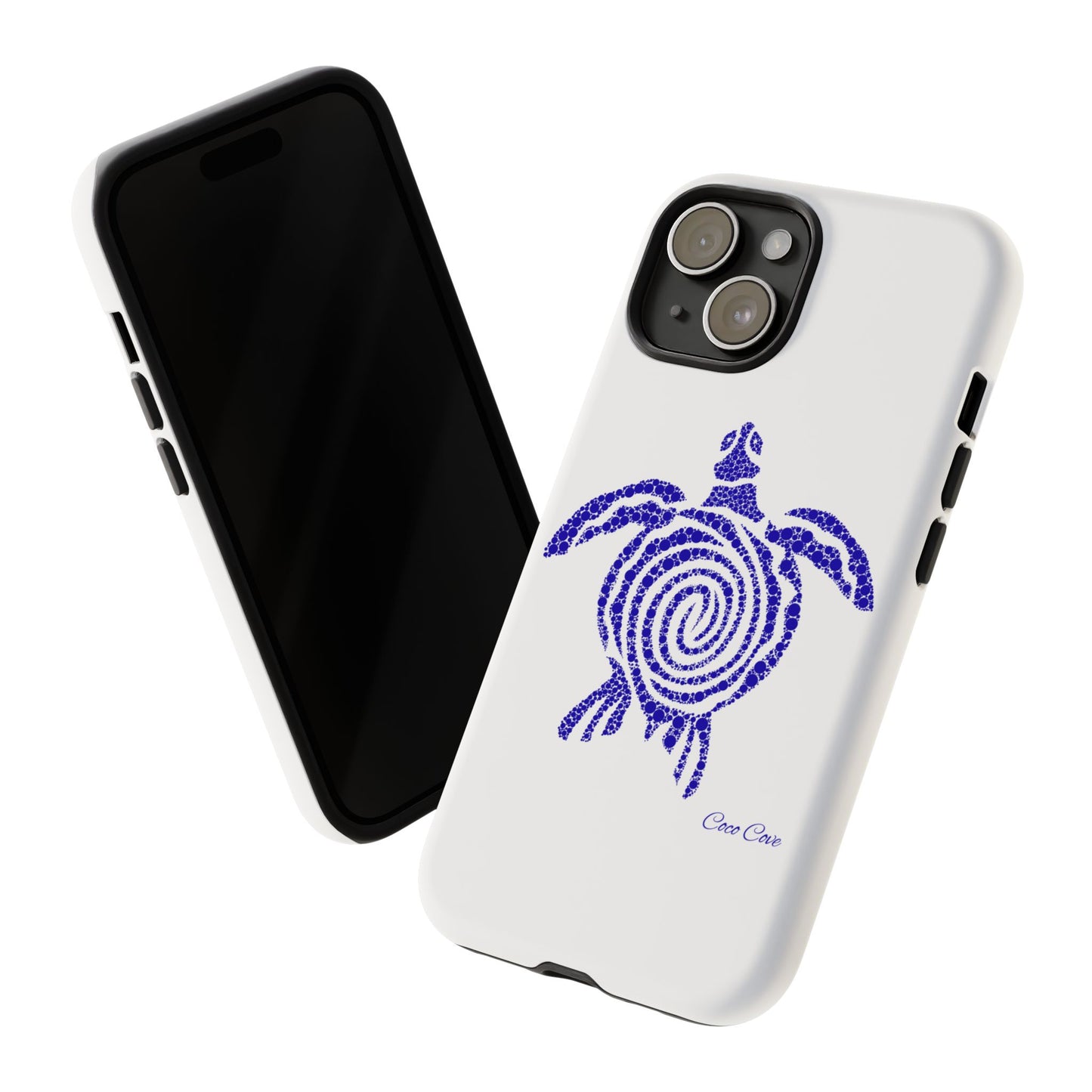 Sea Turtle Spiral Phone Case — Blue Tribal Turtle iPhone Cover