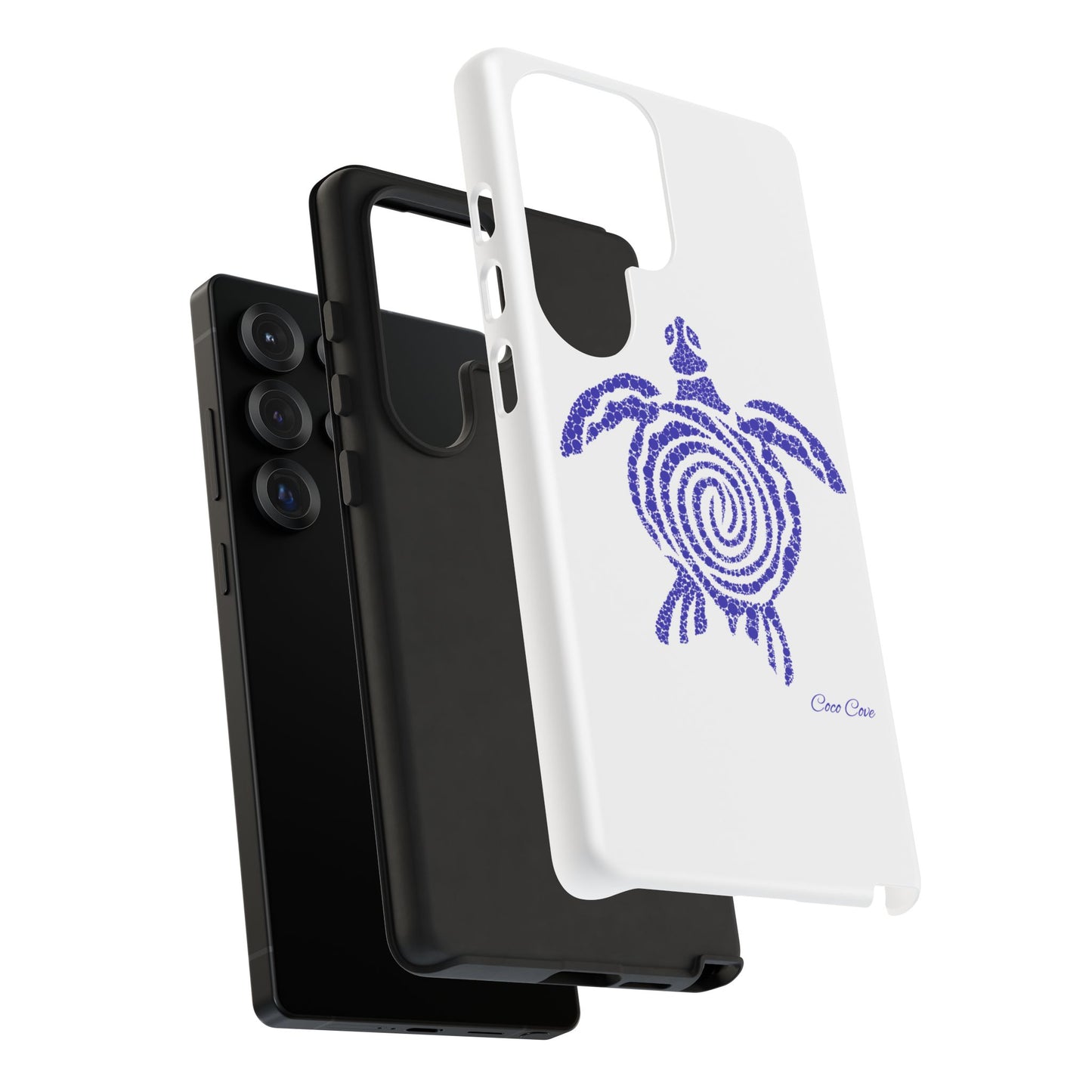 Sea Turtle Spiral Phone Case — Blue Tribal Turtle iPhone Cover