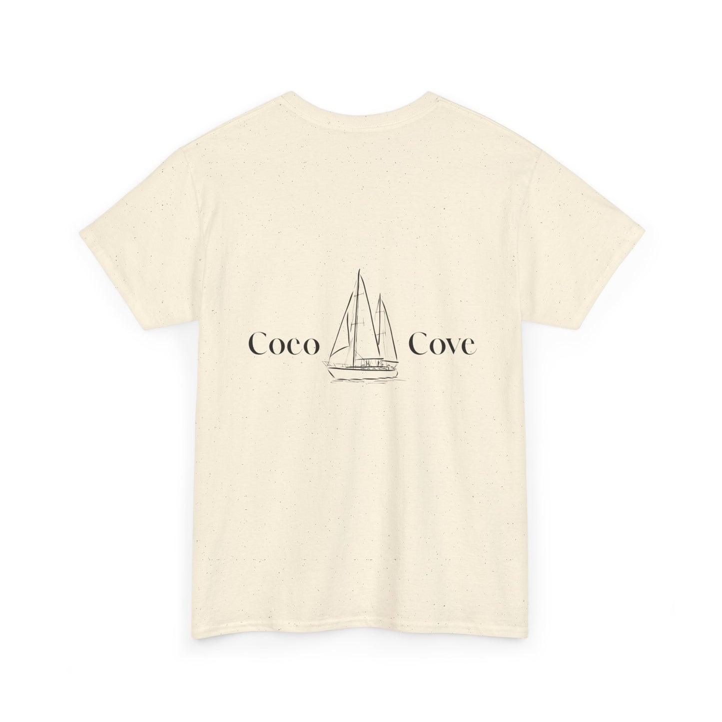 Coastal Sailboat Tee — "Coco Cove" Graphic Cotton T‑Shirt