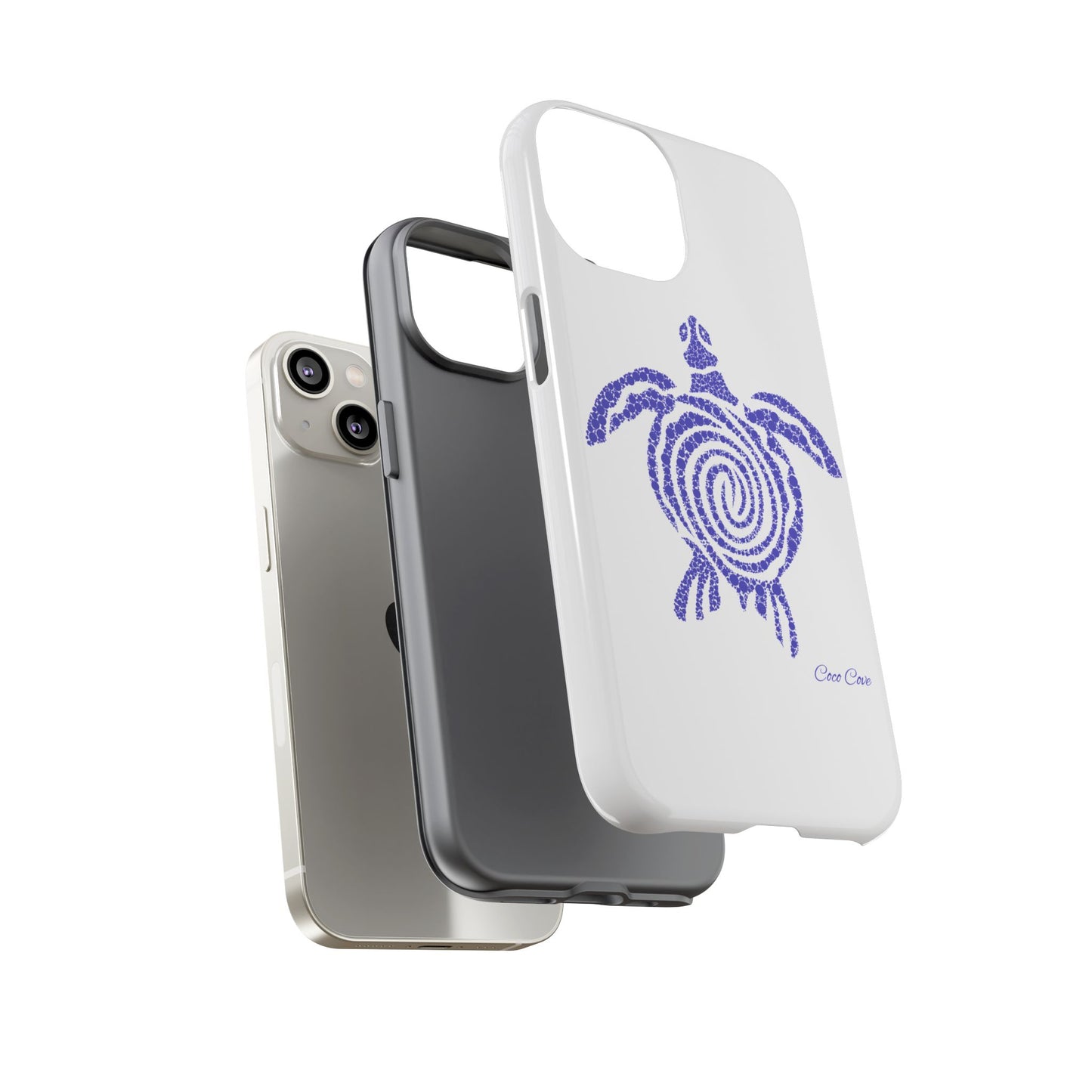 Sea Turtle Spiral Phone Case — Blue Tribal Turtle iPhone Cover