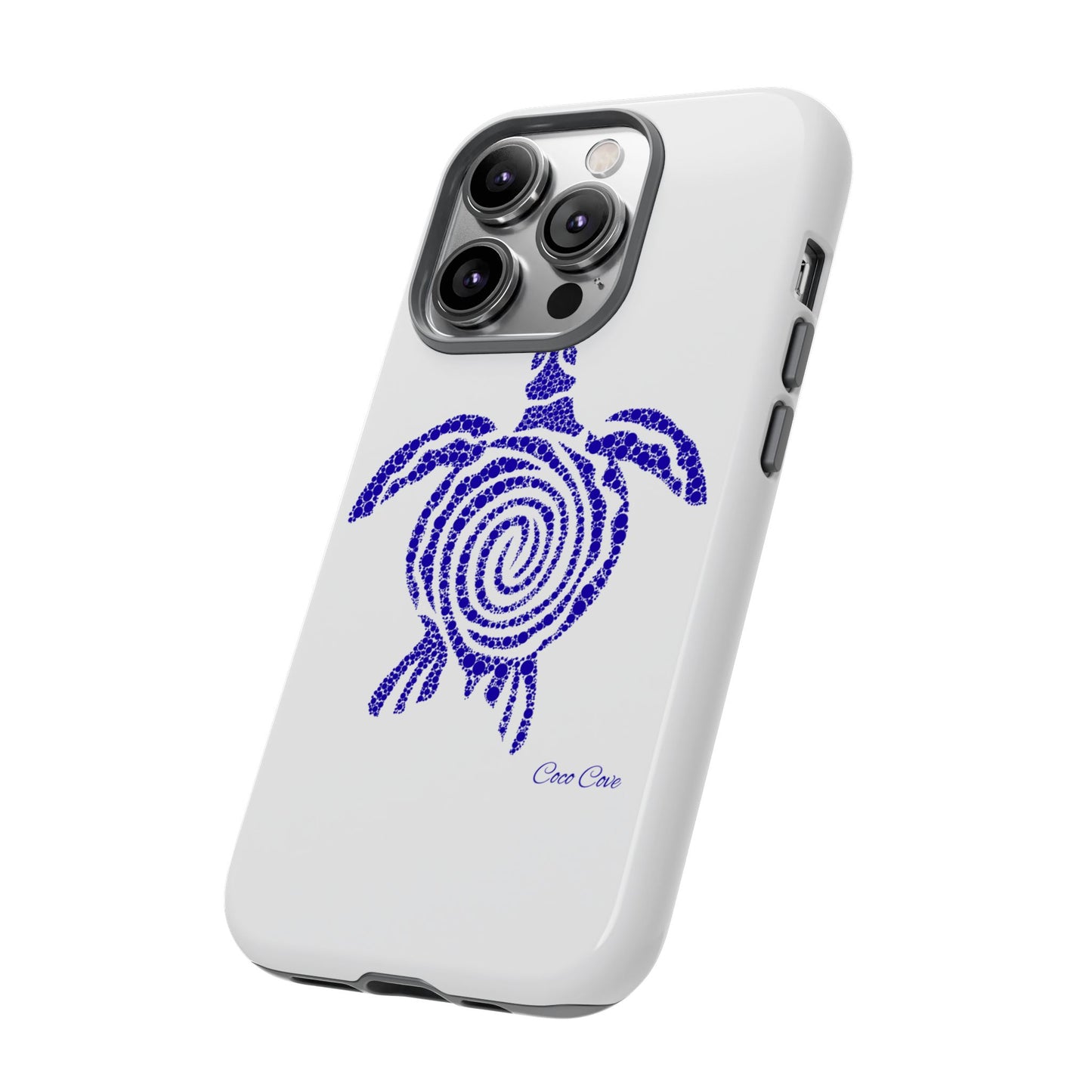 Sea Turtle Spiral Phone Case — Blue Tribal Turtle iPhone Cover