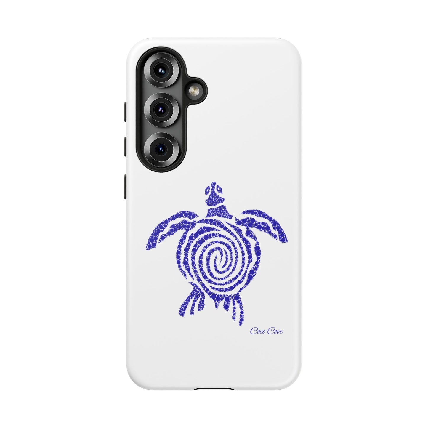 Sea Turtle Spiral Phone Case — Blue Tribal Turtle iPhone Cover