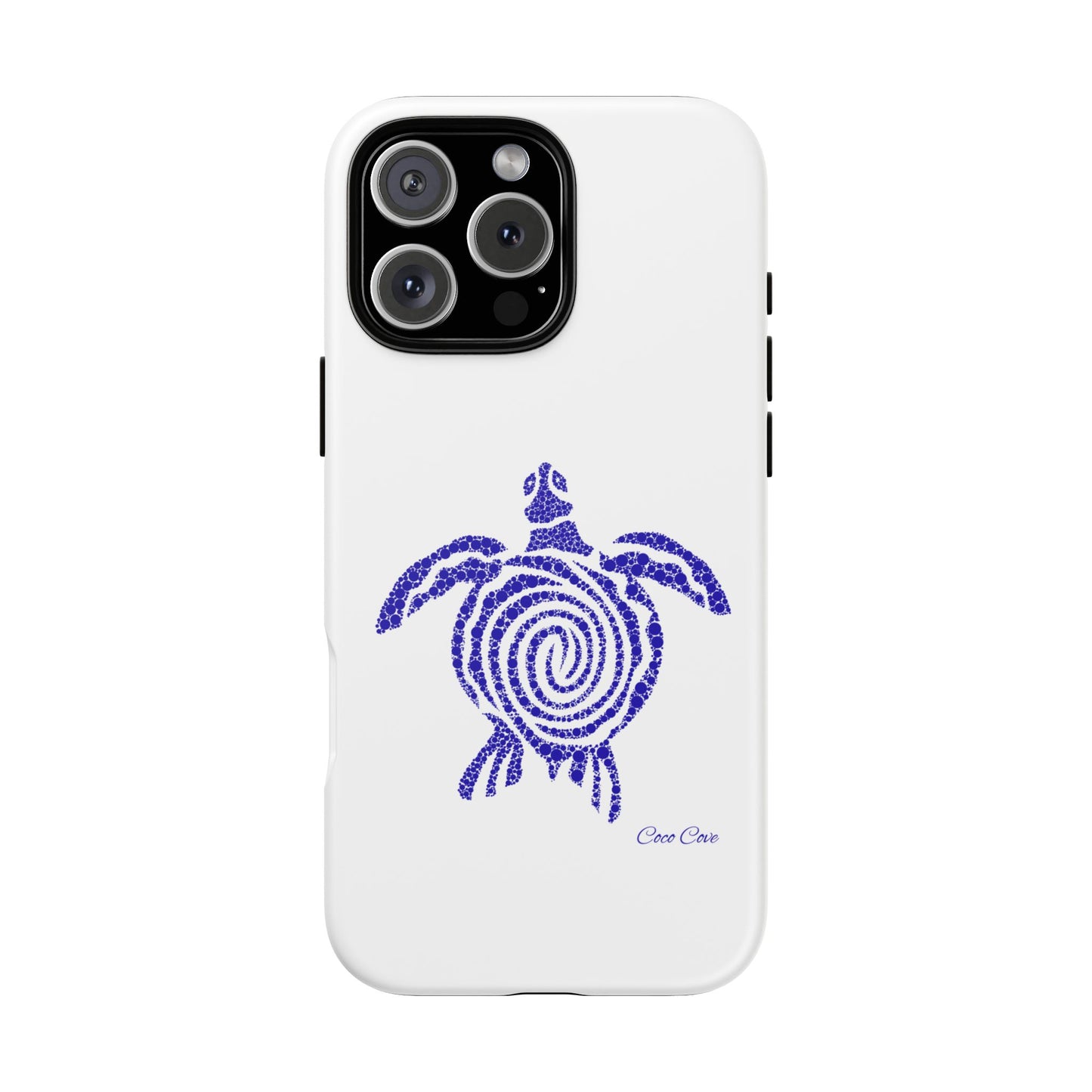 Sea Turtle Spiral Phone Case — Blue Tribal Turtle iPhone Cover