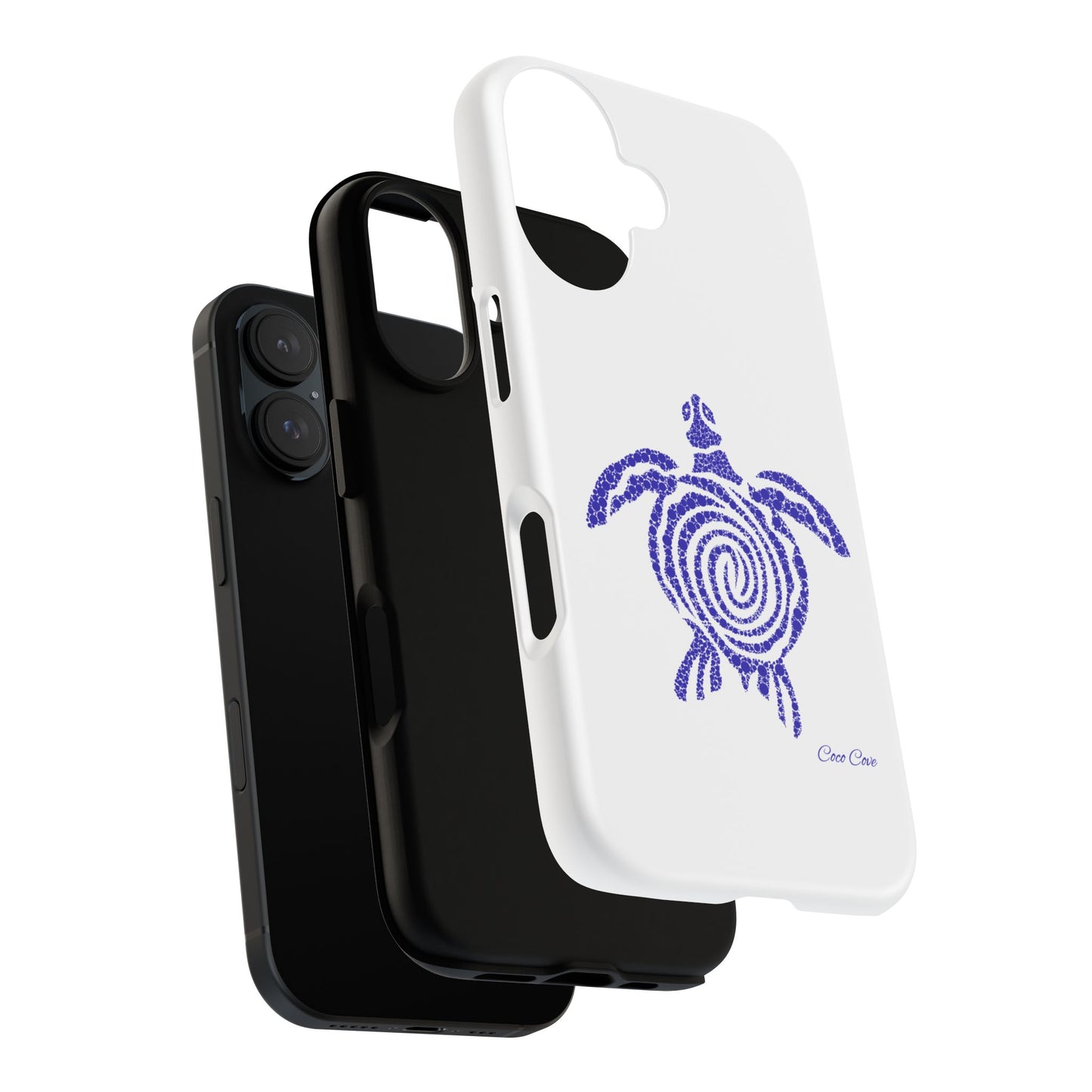 Sea Turtle Spiral Phone Case — Blue Tribal Turtle iPhone Cover