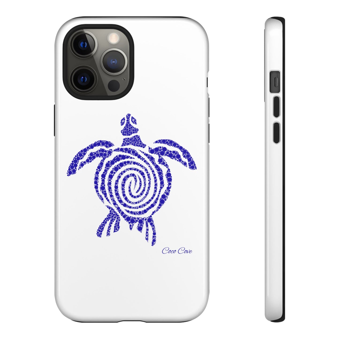 Sea Turtle Spiral Phone Case — Blue Tribal Turtle iPhone Cover