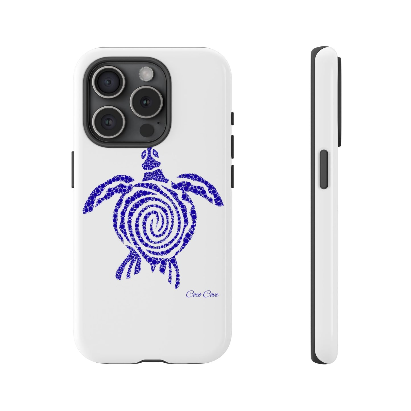 Sea Turtle Spiral Phone Case — Blue Tribal Turtle iPhone Cover