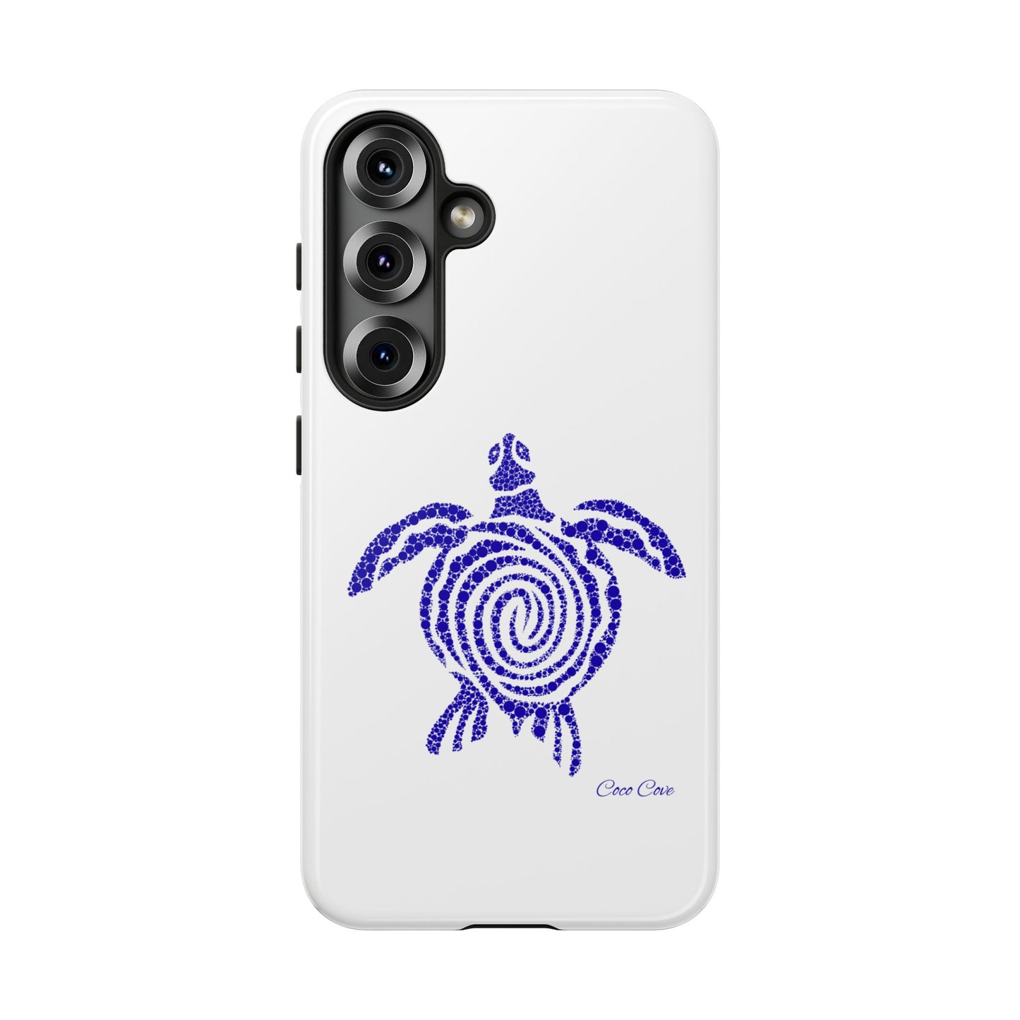 Sea Turtle Spiral Phone Case — Blue Tribal Turtle iPhone Cover