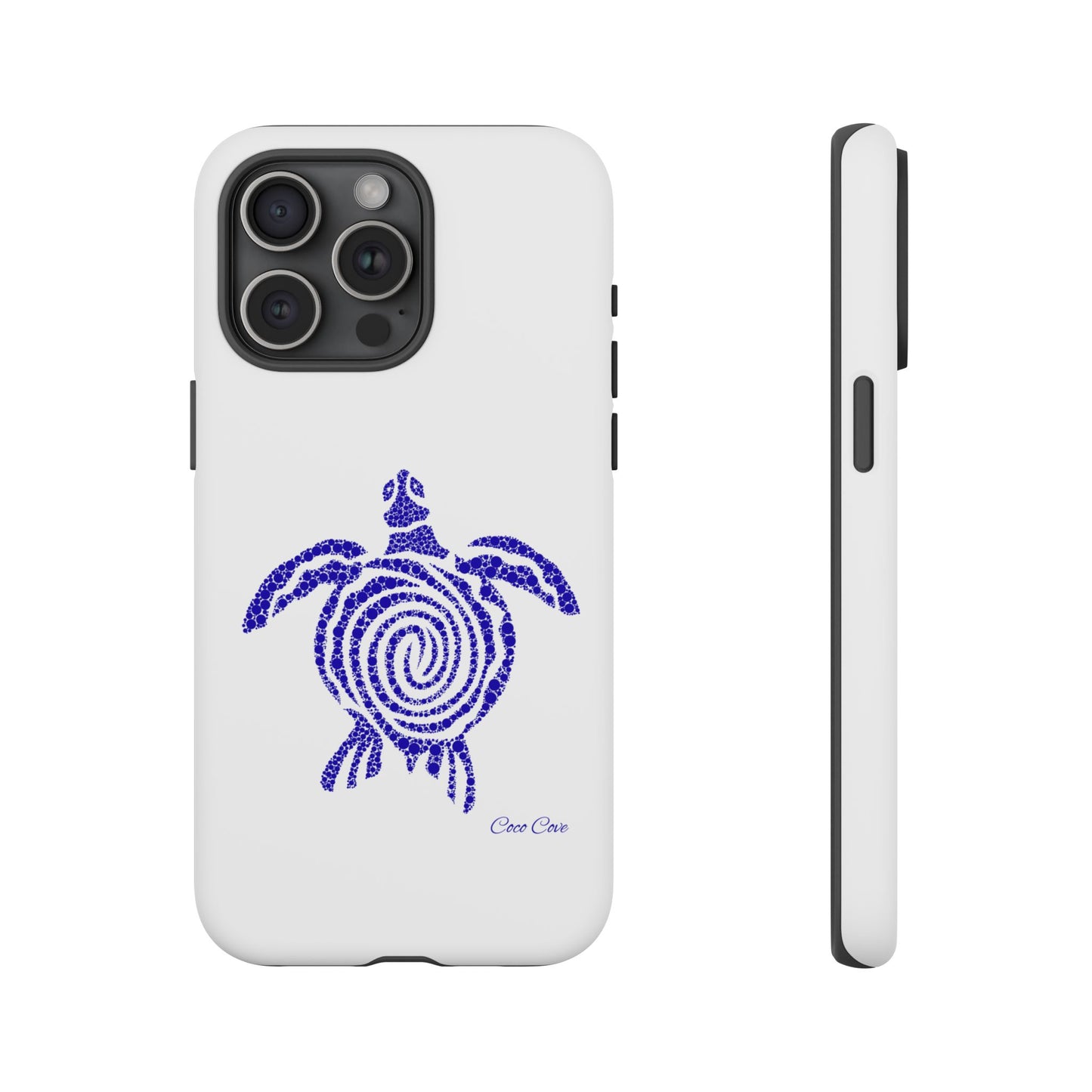 Sea Turtle Spiral Phone Case — Blue Tribal Turtle iPhone Cover
