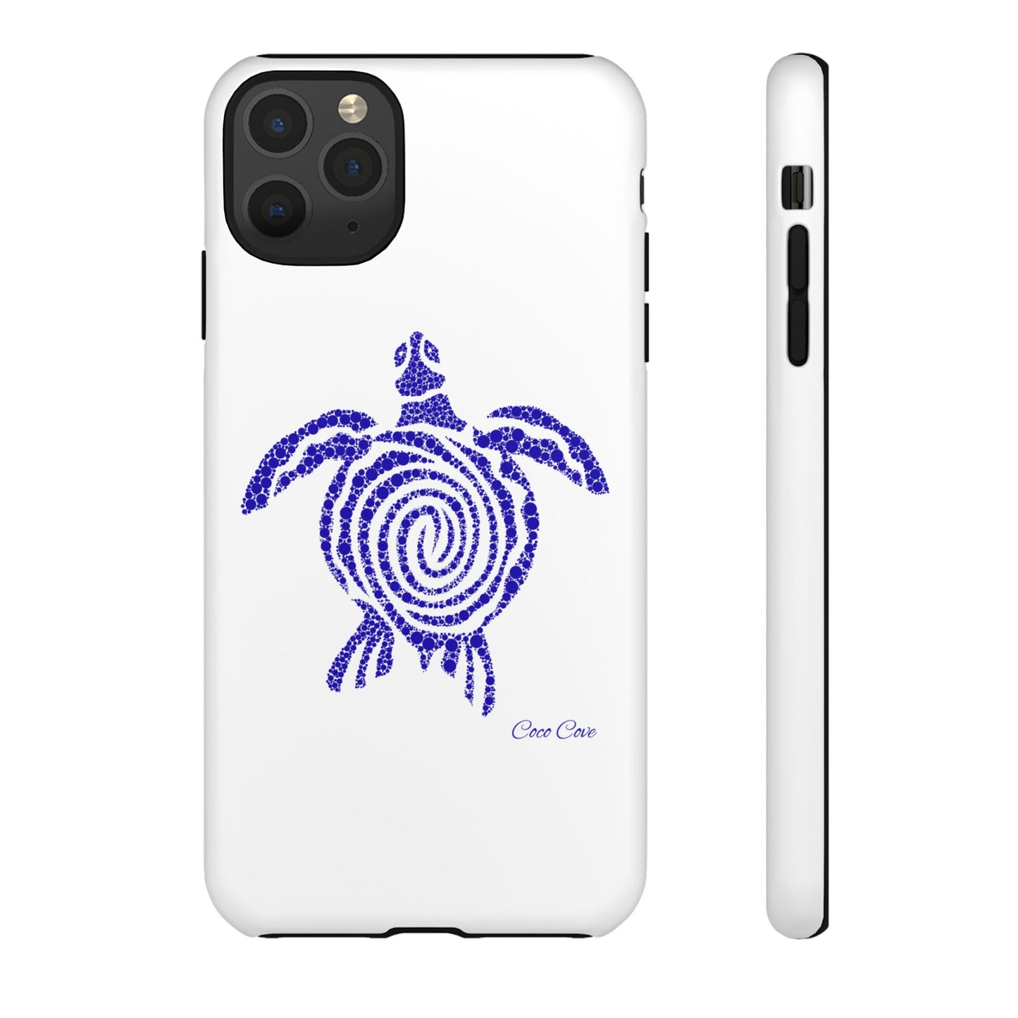 Sea Turtle Spiral Phone Case — Blue Tribal Turtle iPhone Cover