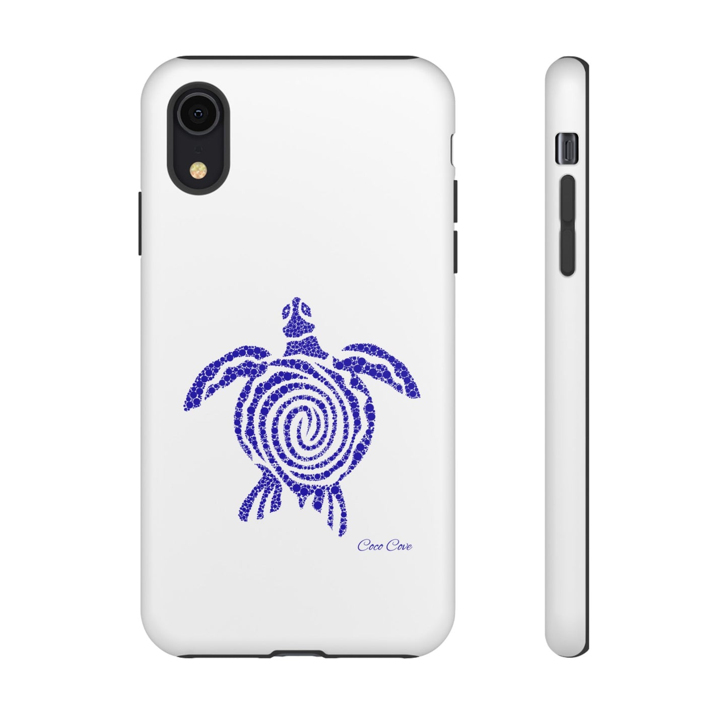 Sea Turtle Spiral Phone Case — Blue Tribal Turtle iPhone Cover