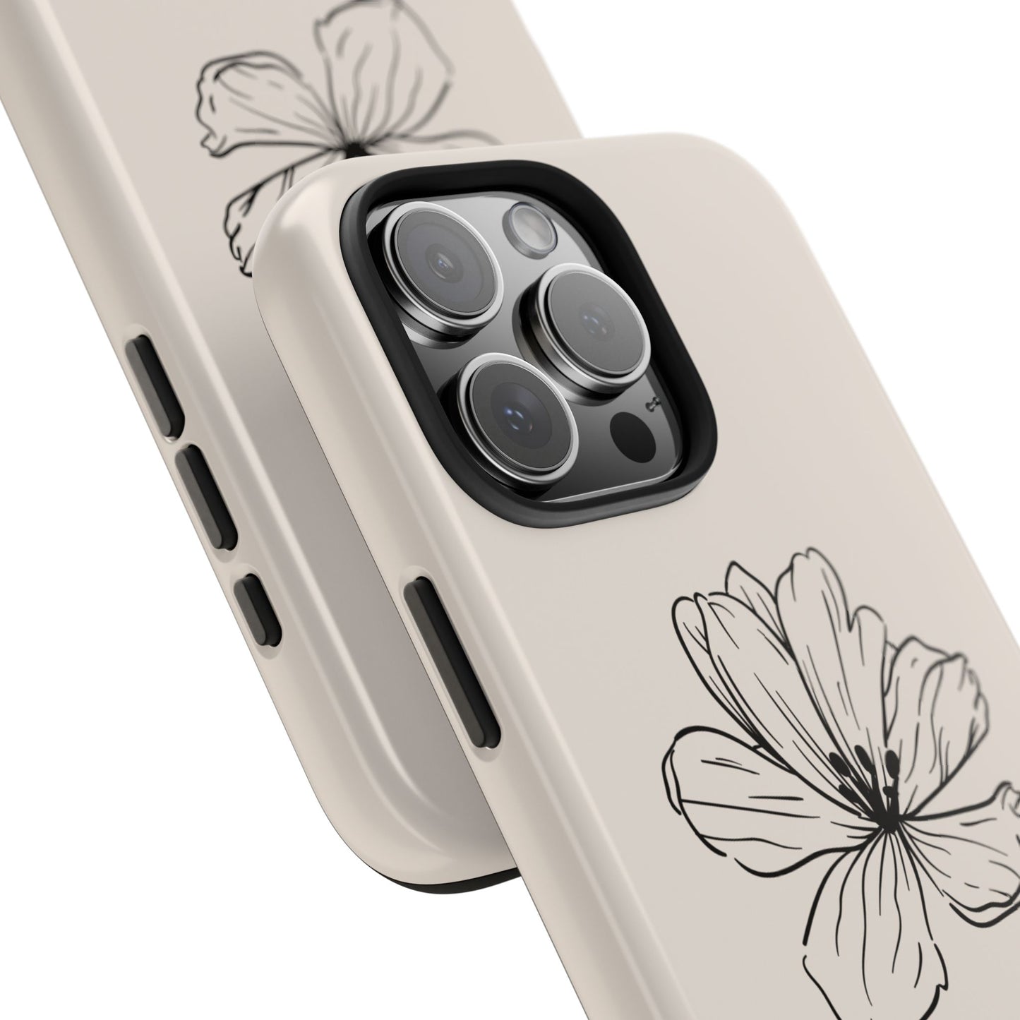 Floral 'I'll Be By The Ocean' Tough Phone Case — Minimal Beach-Inspired Protection