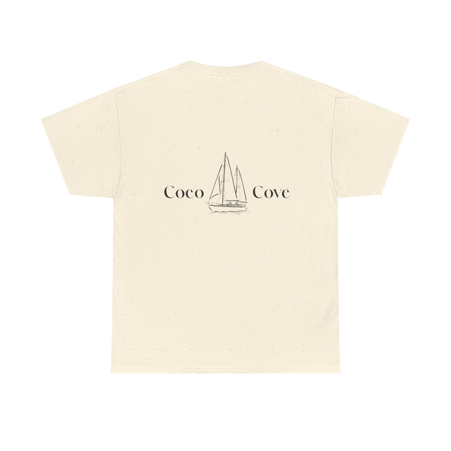 Coastal Sailboat Tee — "Coco Cove" Graphic Cotton T‑Shirt