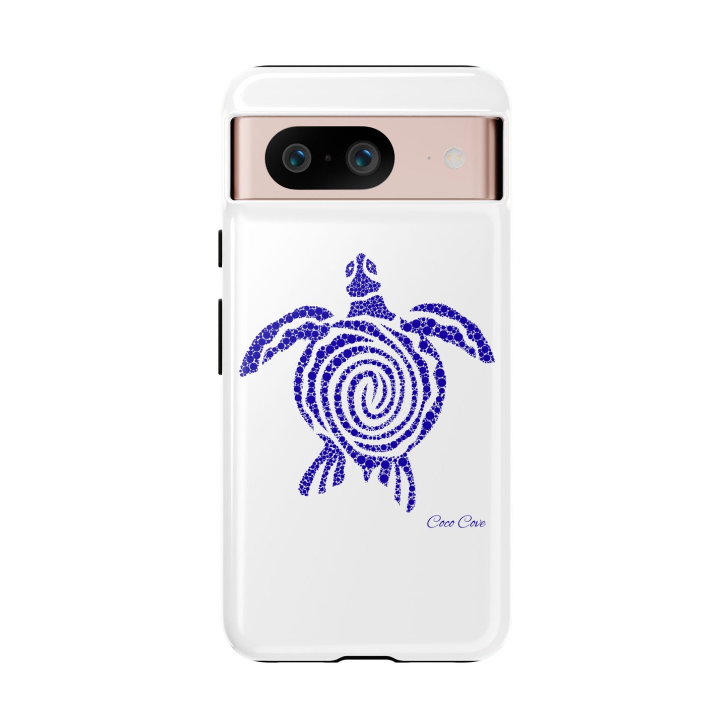 Sea Turtle Spiral Phone Case — Blue Tribal Turtle iPhone Cover