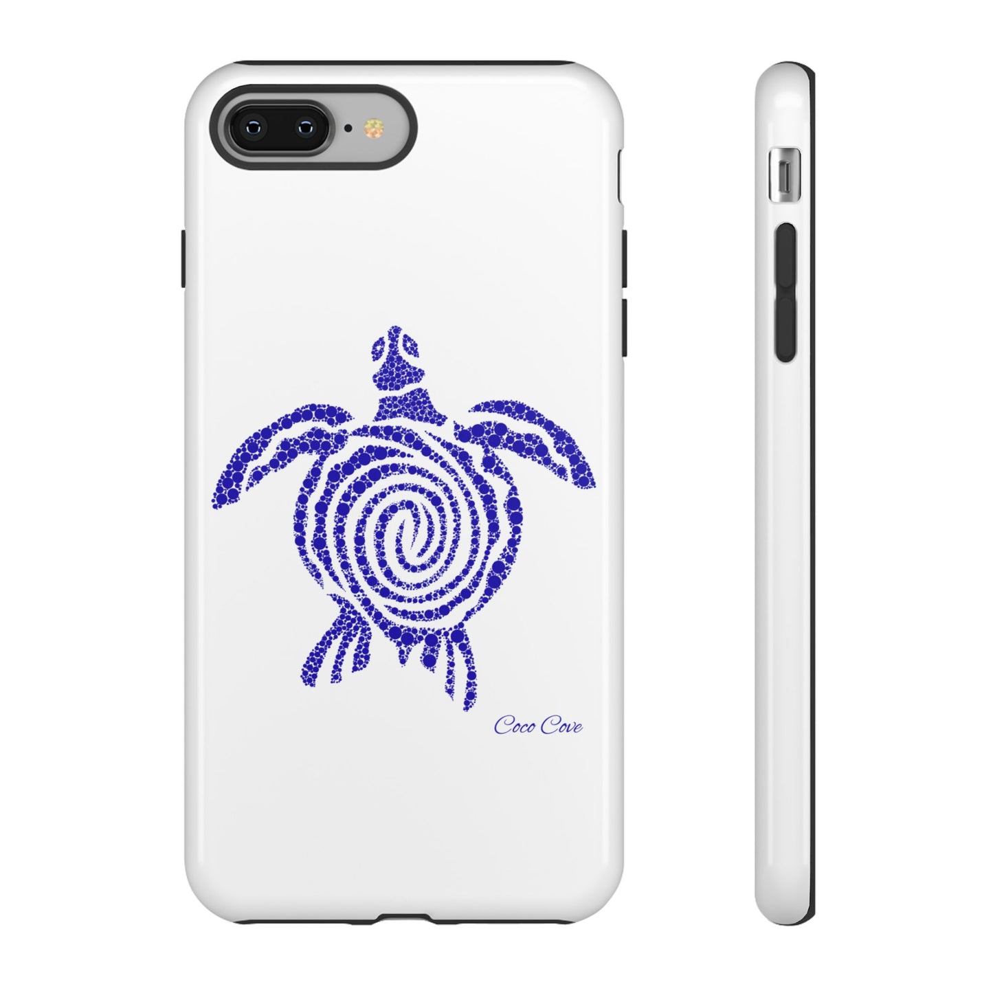 Sea Turtle Spiral Phone Case — Blue Tribal Turtle iPhone Cover