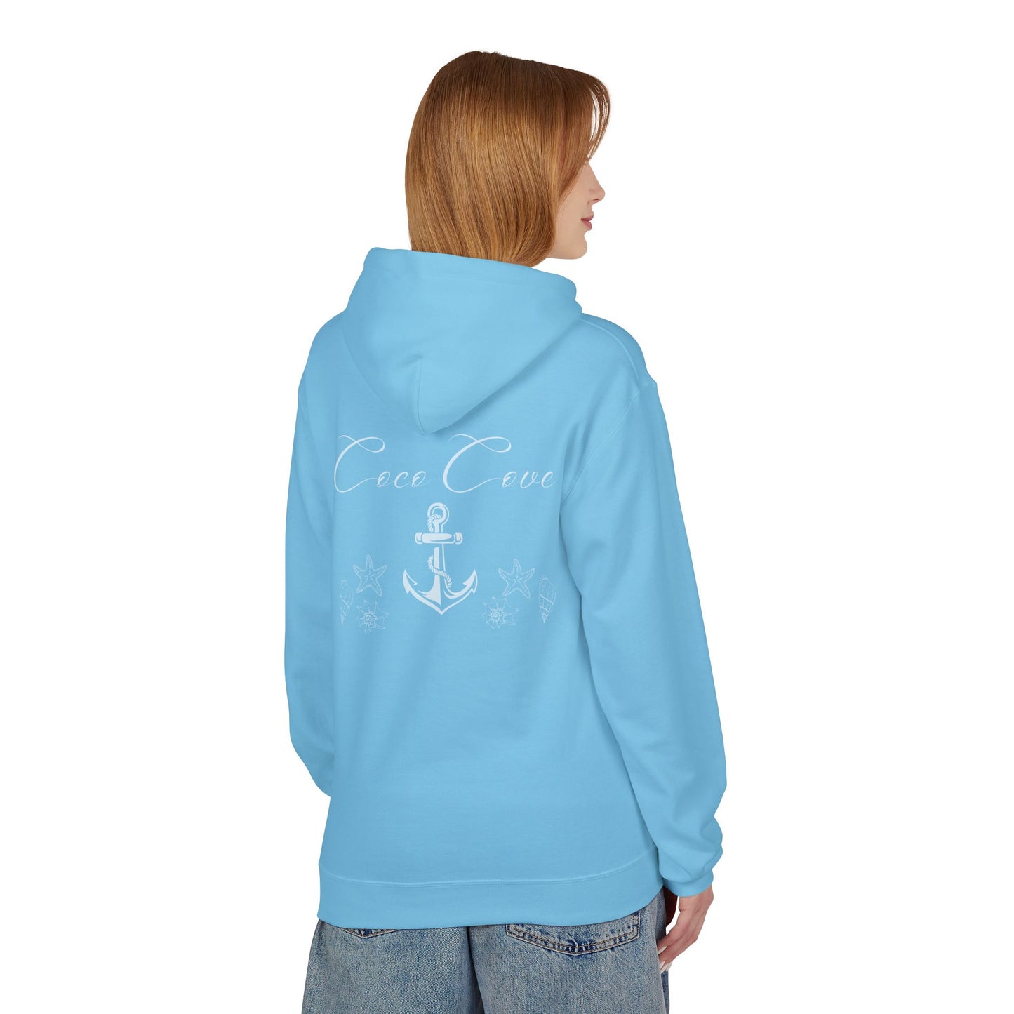 Coco Cove Anchor Hoodie – Nautical Pullover with Script Logo