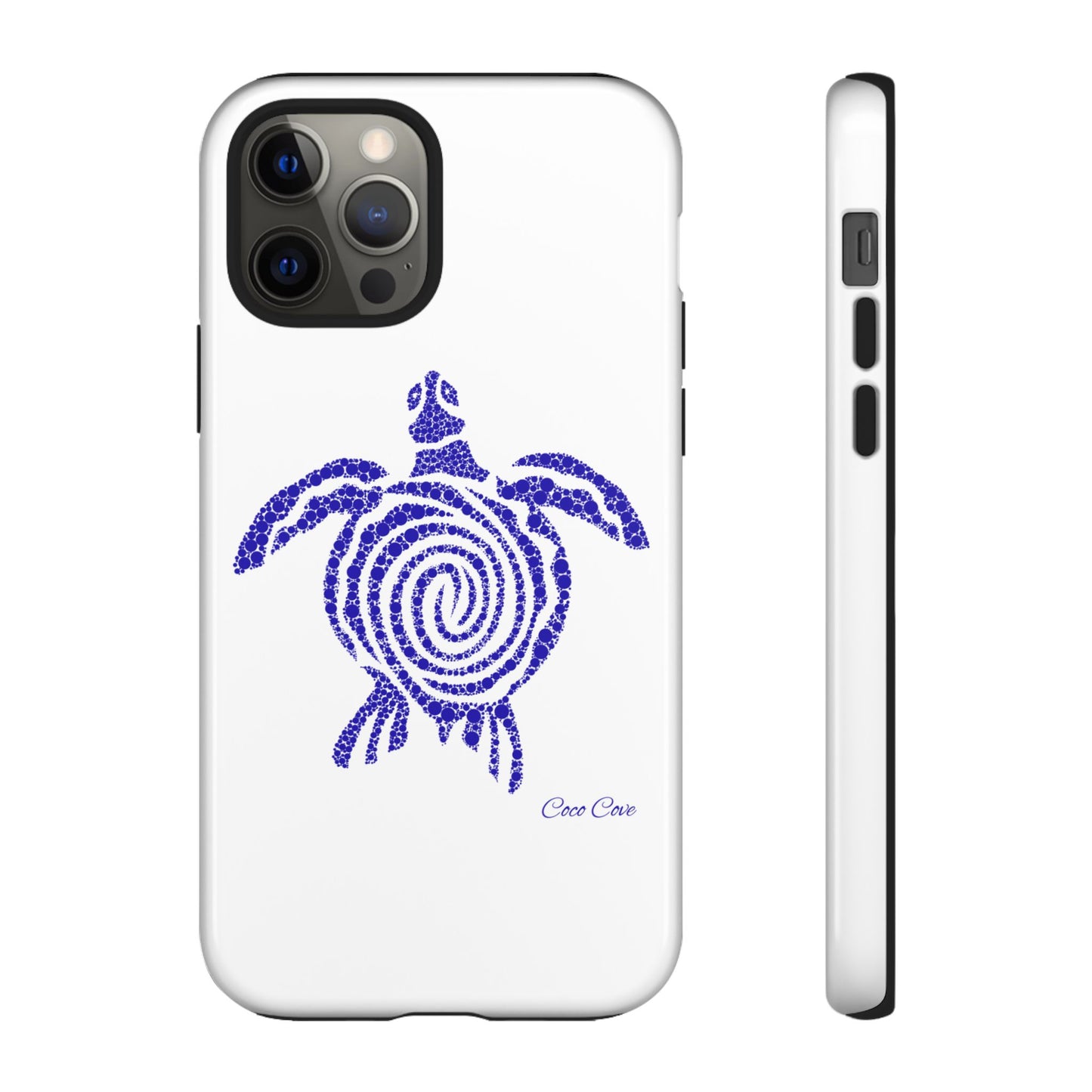 Sea Turtle Spiral Phone Case — Blue Tribal Turtle iPhone Cover