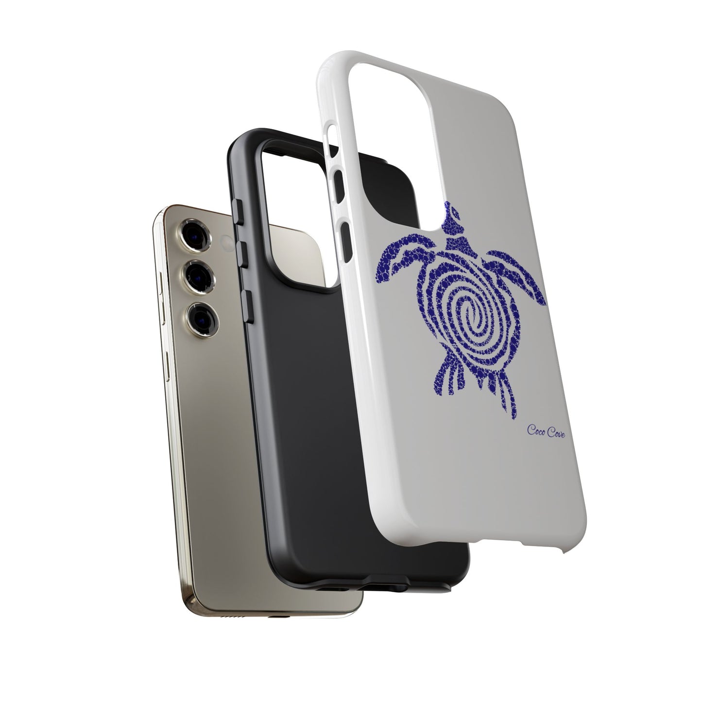 Sea Turtle Spiral Phone Case — Blue Tribal Turtle iPhone Cover