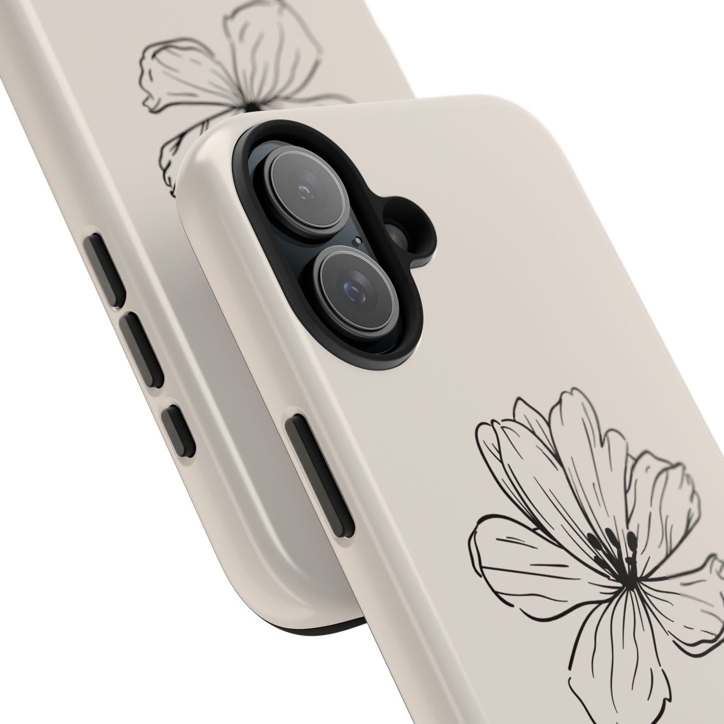 Floral 'I'll Be By The Ocean' Tough Phone Case — Minimal Beach-Inspired Protection