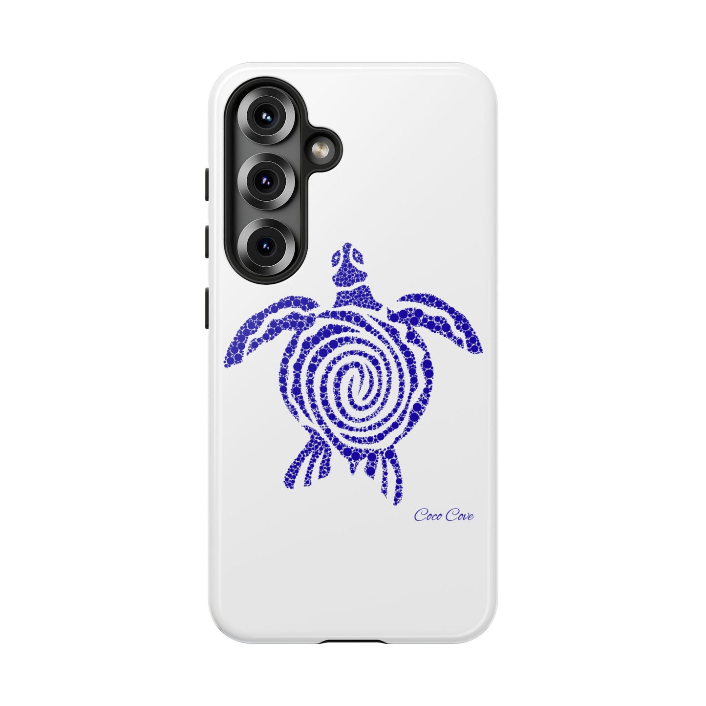 Sea Turtle Spiral Phone Case — Blue Tribal Turtle iPhone Cover
