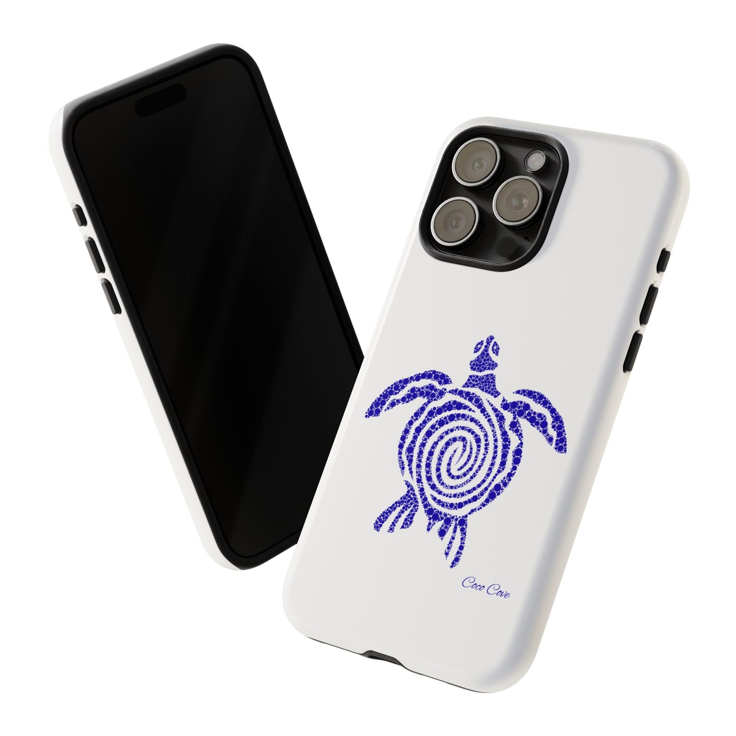 Sea Turtle Spiral Phone Case — Blue Tribal Turtle iPhone Cover