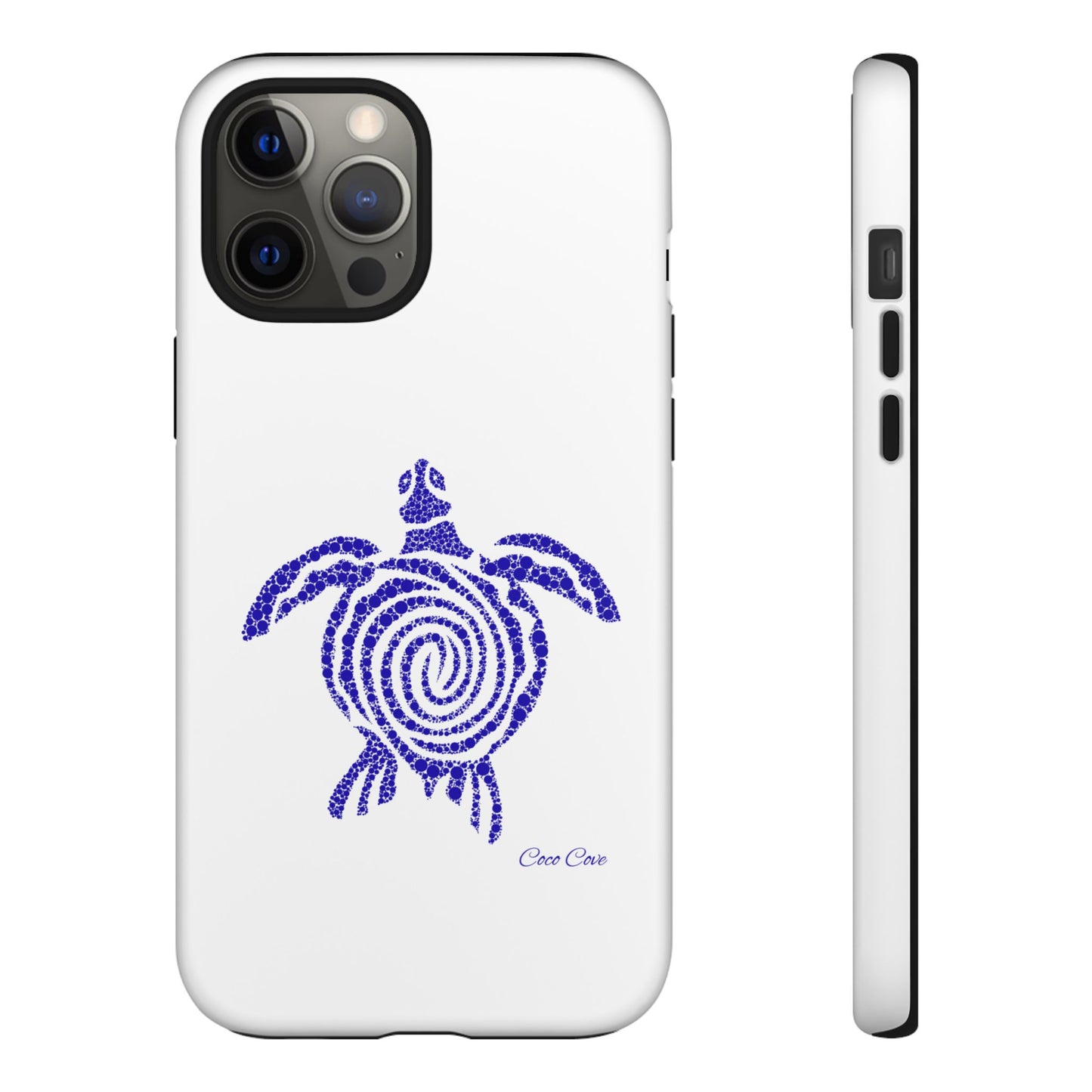 Sea Turtle Spiral Phone Case — Blue Tribal Turtle iPhone Cover