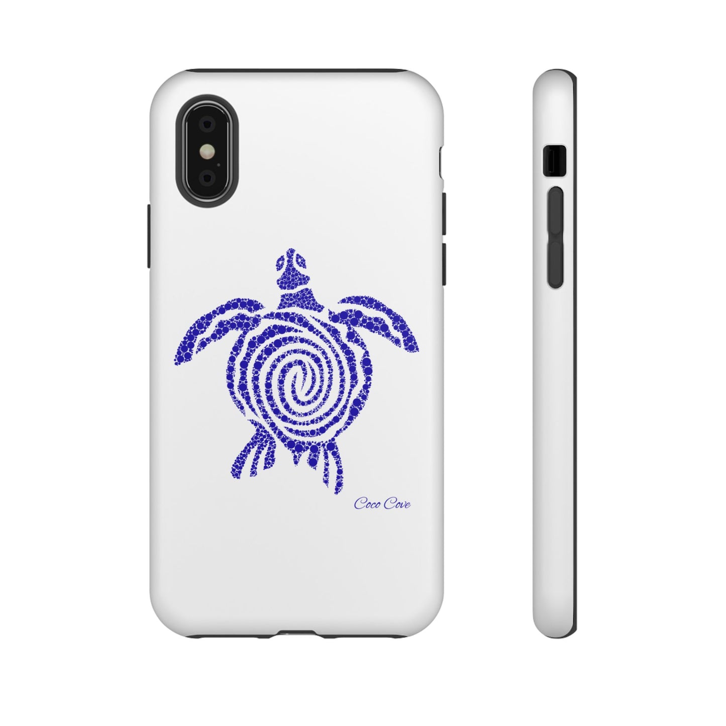 Sea Turtle Spiral Phone Case — Blue Tribal Turtle iPhone Cover