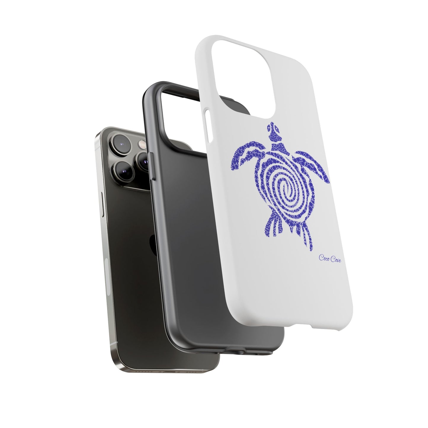 Sea Turtle Spiral Phone Case — Blue Tribal Turtle iPhone Cover
