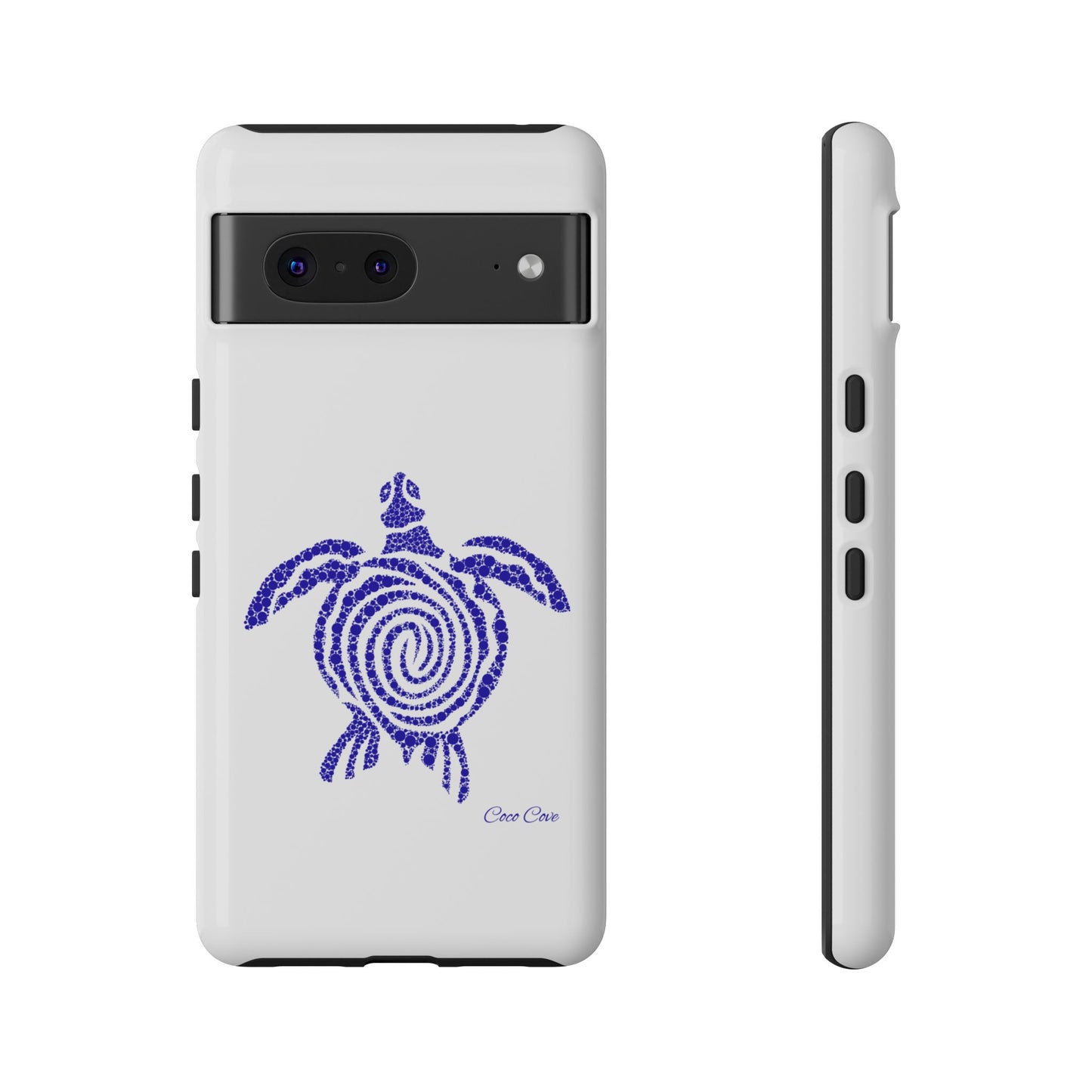Sea Turtle Spiral Phone Case — Blue Tribal Turtle iPhone Cover