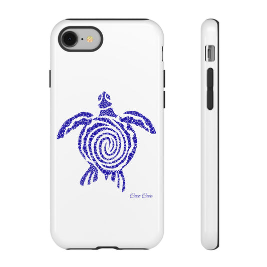 Sea Turtle Spiral Phone Case — Blue Tribal Turtle iPhone Cover
