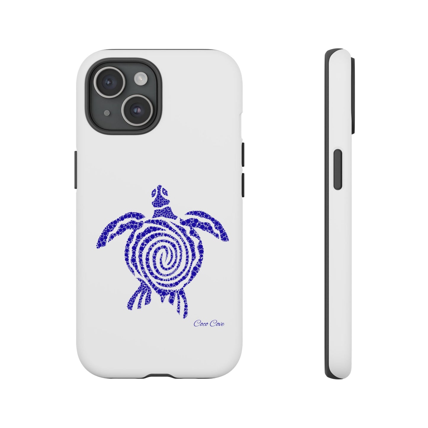 Sea Turtle Spiral Phone Case — Blue Tribal Turtle iPhone Cover