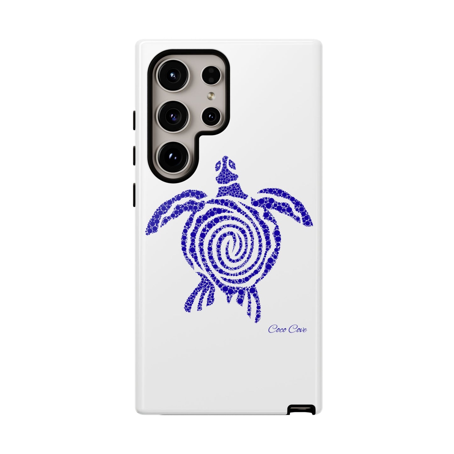 Sea Turtle Spiral Phone Case — Blue Tribal Turtle iPhone Cover