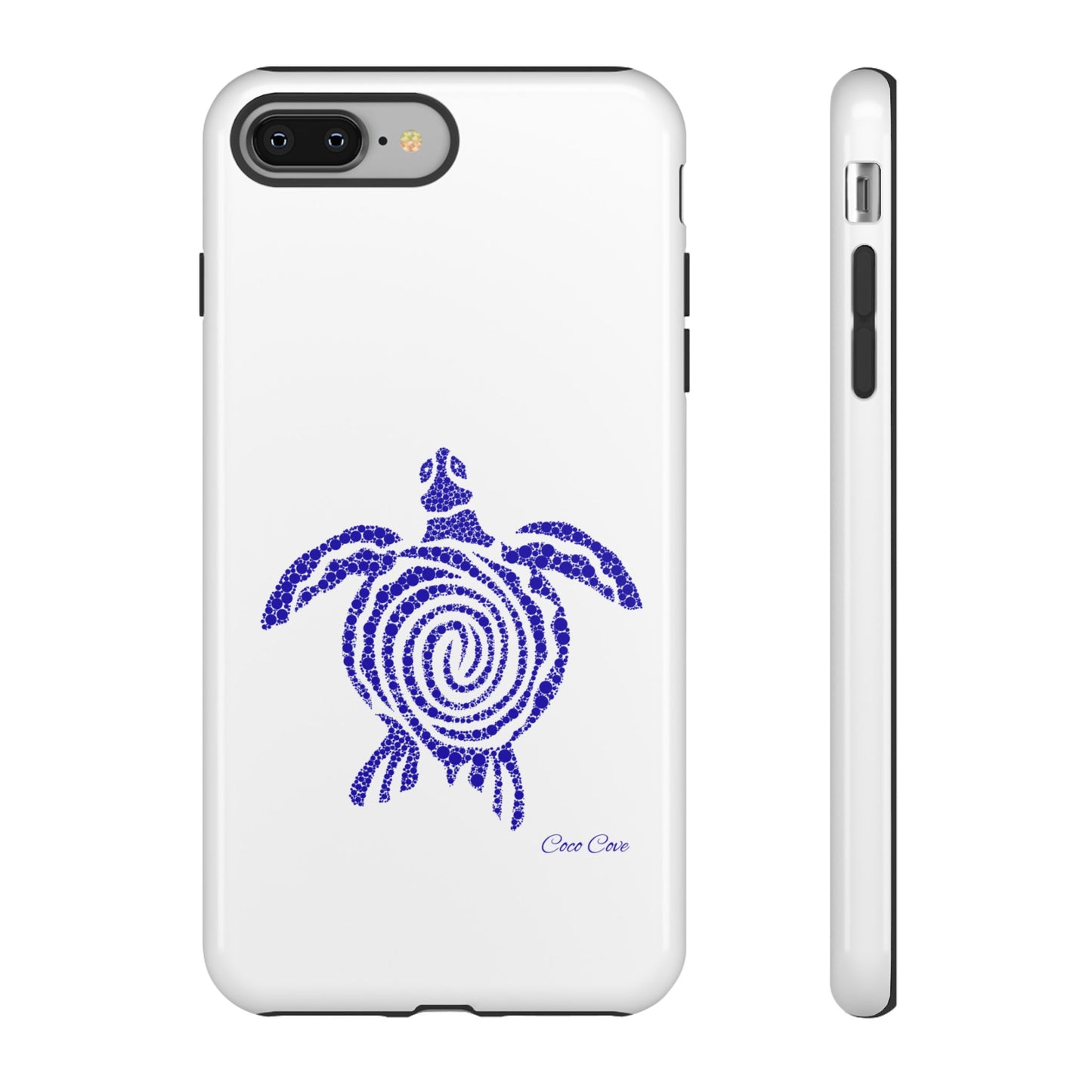 Sea Turtle Spiral Phone Case — Blue Tribal Turtle iPhone Cover