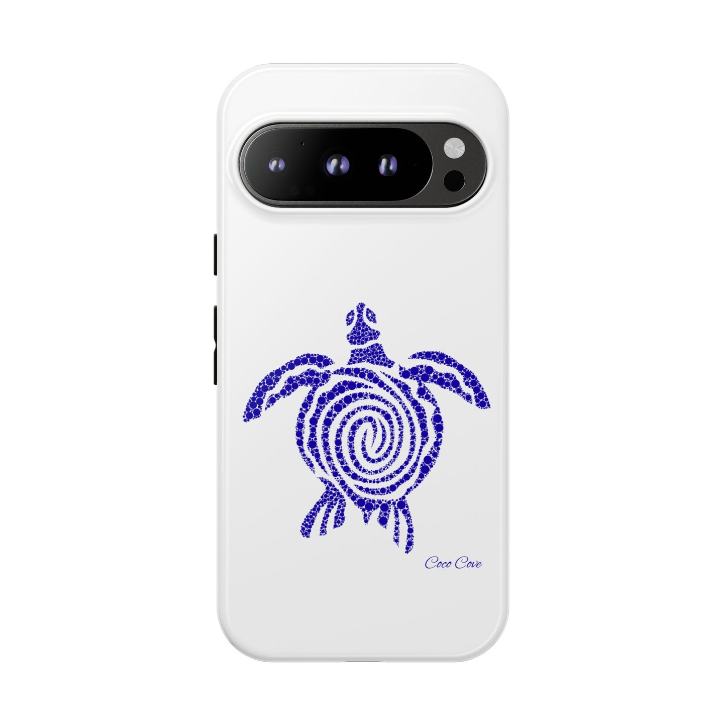 Sea Turtle Spiral Phone Case — Blue Tribal Turtle iPhone Cover