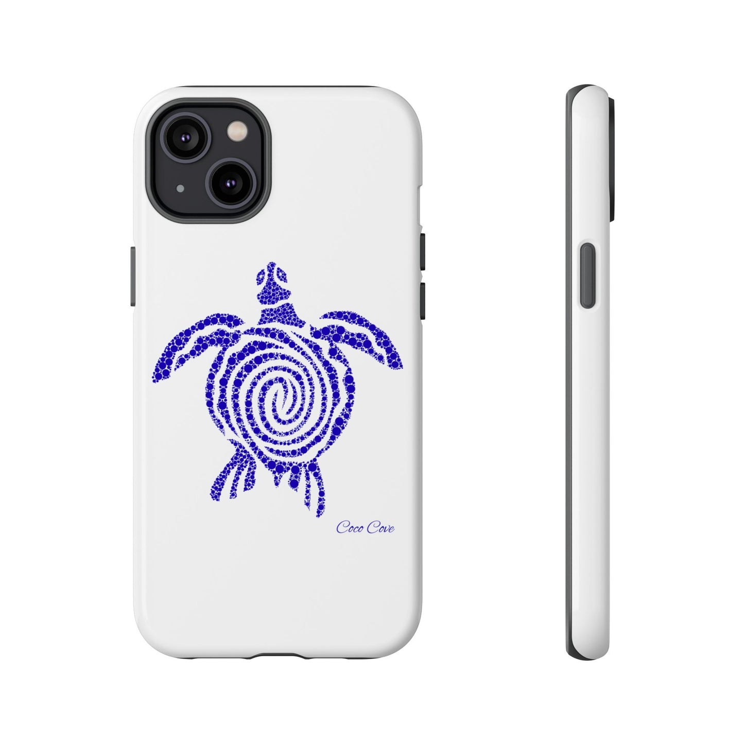 Sea Turtle Spiral Phone Case — Blue Tribal Turtle iPhone Cover