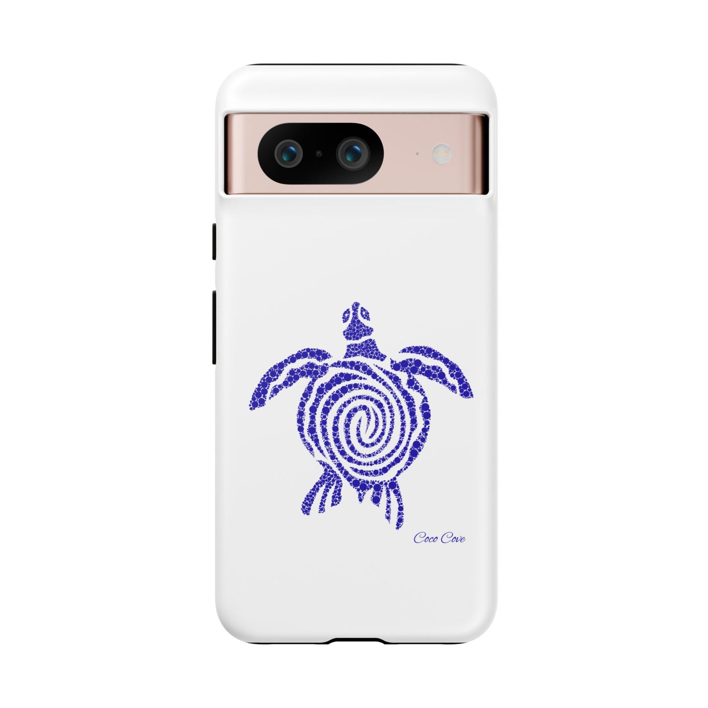 Sea Turtle Spiral Phone Case — Blue Tribal Turtle iPhone Cover