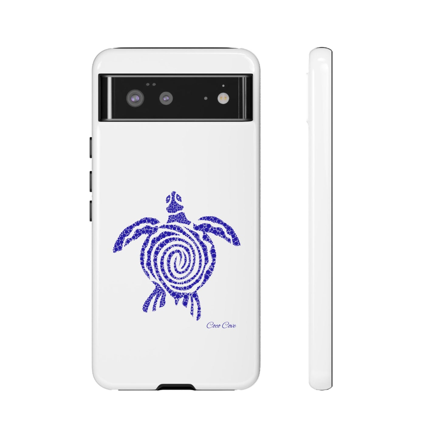 Sea Turtle Spiral Phone Case — Blue Tribal Turtle iPhone Cover