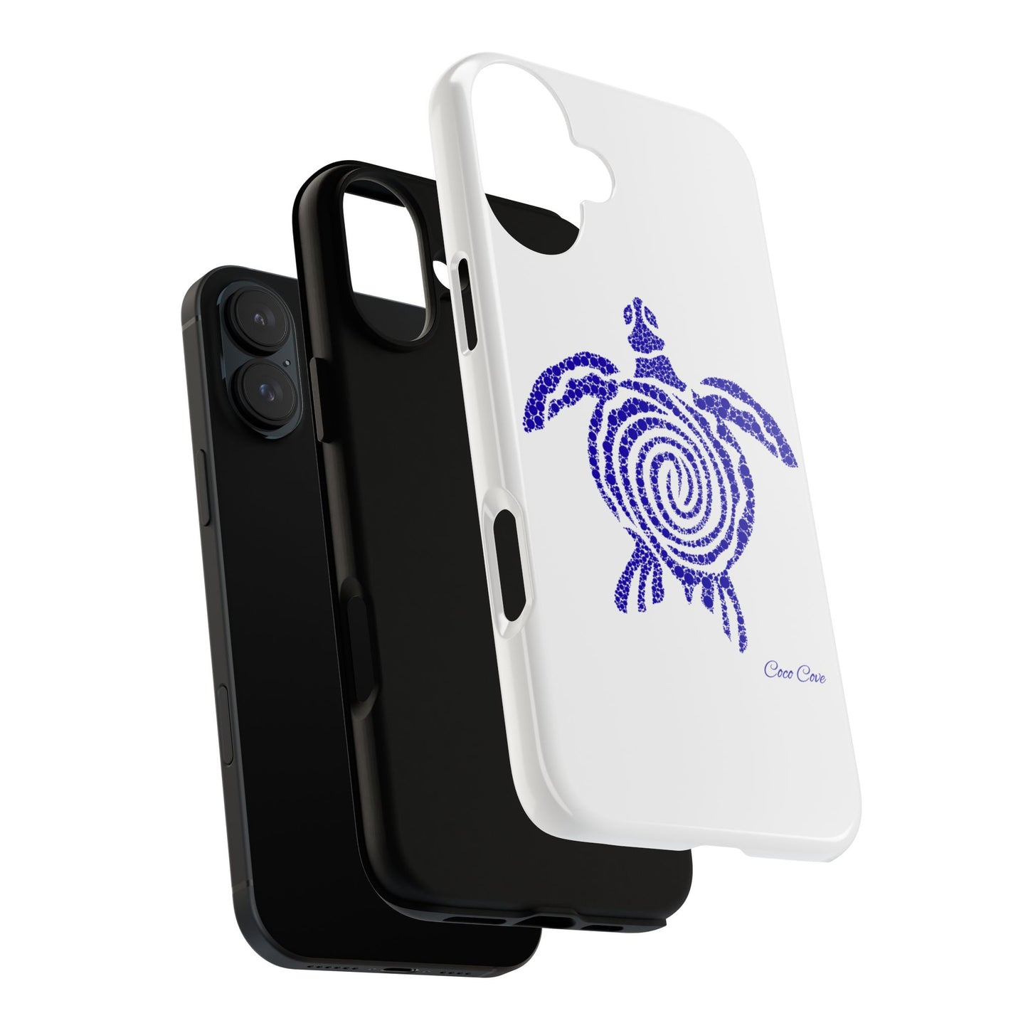 Sea Turtle Spiral Phone Case — Blue Tribal Turtle iPhone Cover