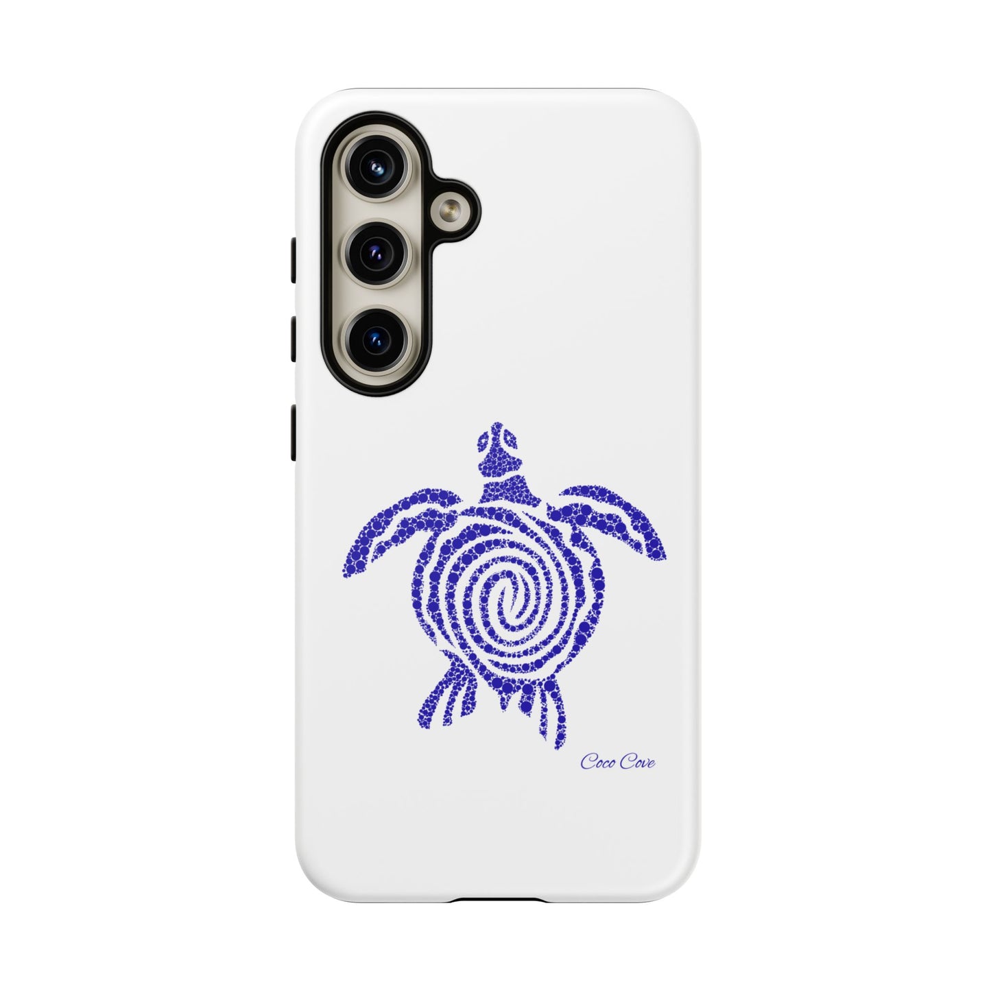 Sea Turtle Spiral Phone Case — Blue Tribal Turtle iPhone Cover