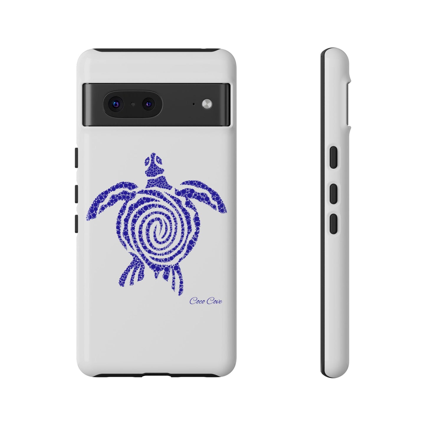 Sea Turtle Spiral Phone Case — Blue Tribal Turtle iPhone Cover