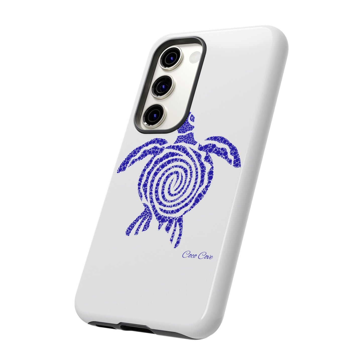Sea Turtle Spiral Phone Case — Blue Tribal Turtle iPhone Cover