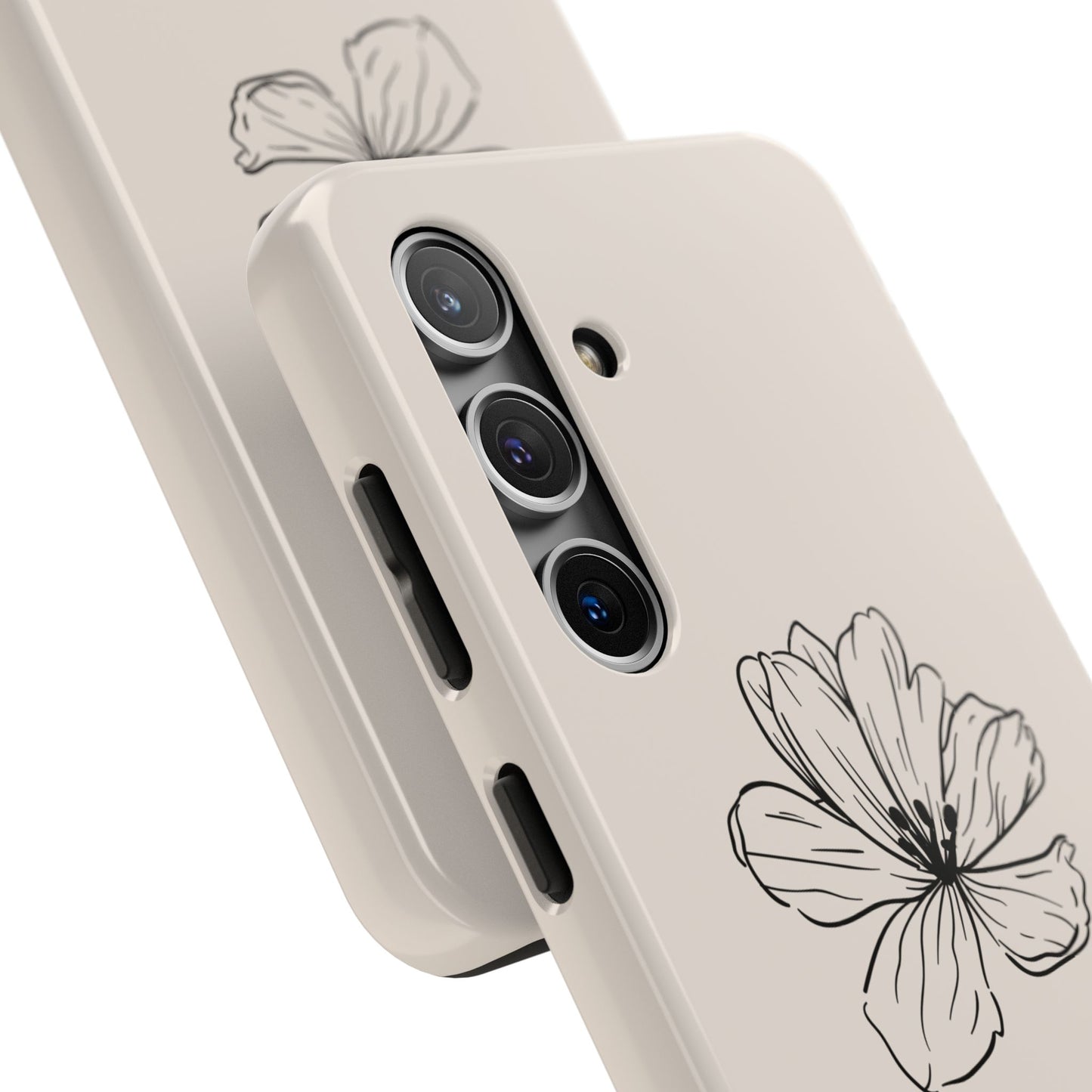 Floral 'I'll Be By The Ocean' Tough Phone Case — Minimal Beach-Inspired Protection