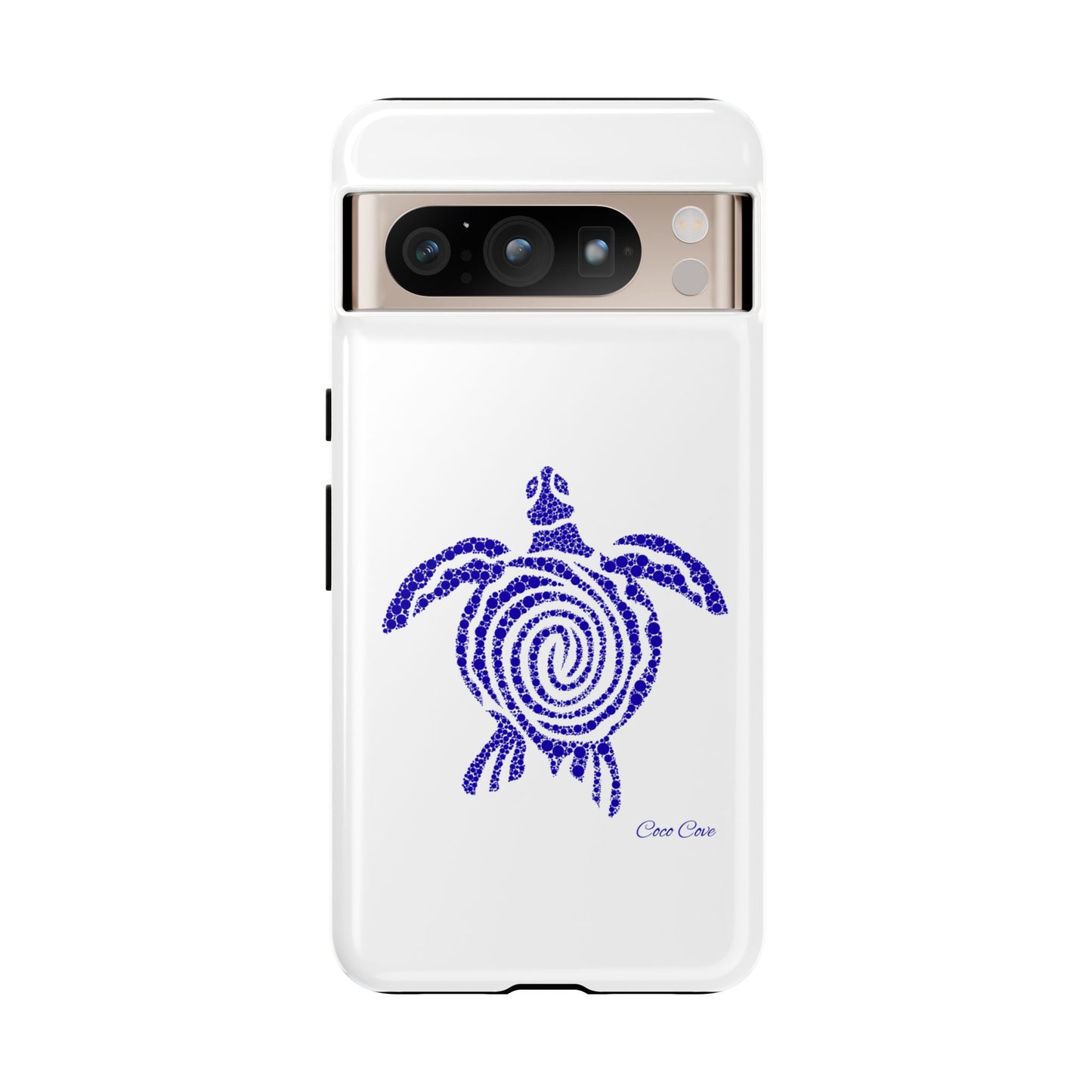 Sea Turtle Spiral Phone Case — Blue Tribal Turtle iPhone Cover