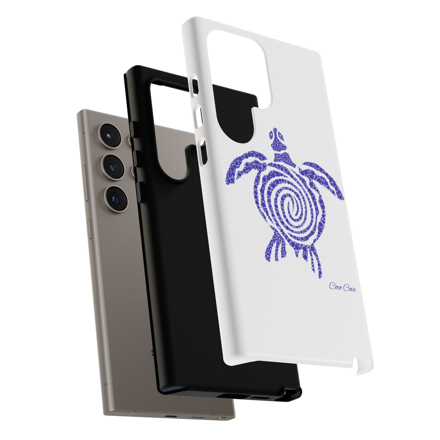 Sea Turtle Spiral Phone Case — Blue Tribal Turtle iPhone Cover
